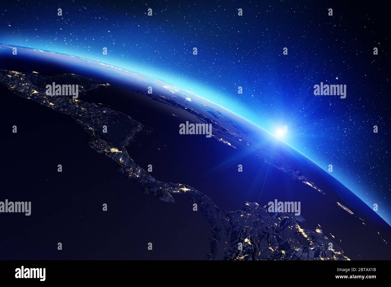 Planet Earth map. Elements of this image furnished by NASA. 3d rendering Stock Photo