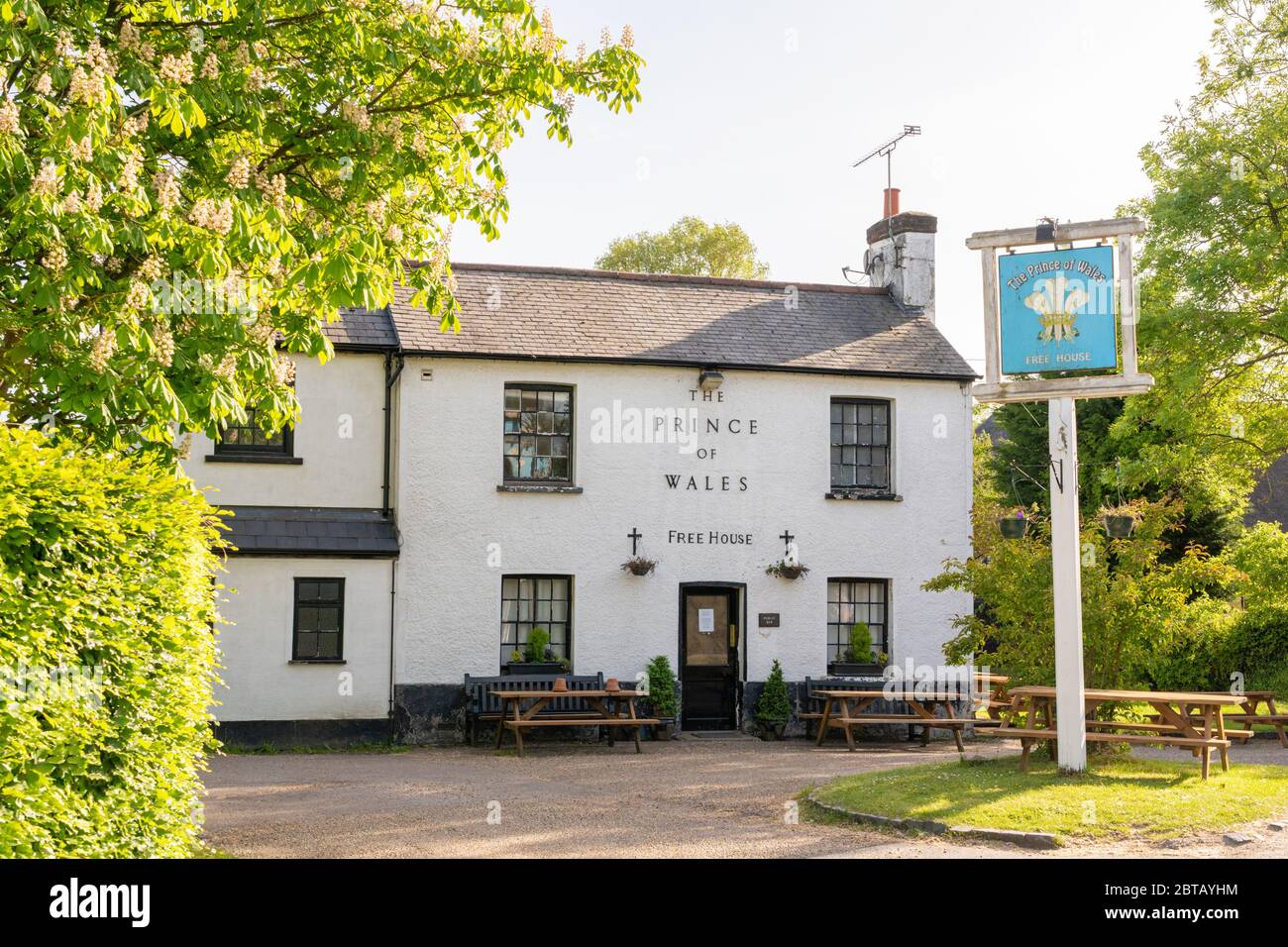 Exterior of the Prince of Wales Pub in Green Tye, Much Hadham. UK, closed during the Covid 19  / Coronavirus pandemic. Stock Photo