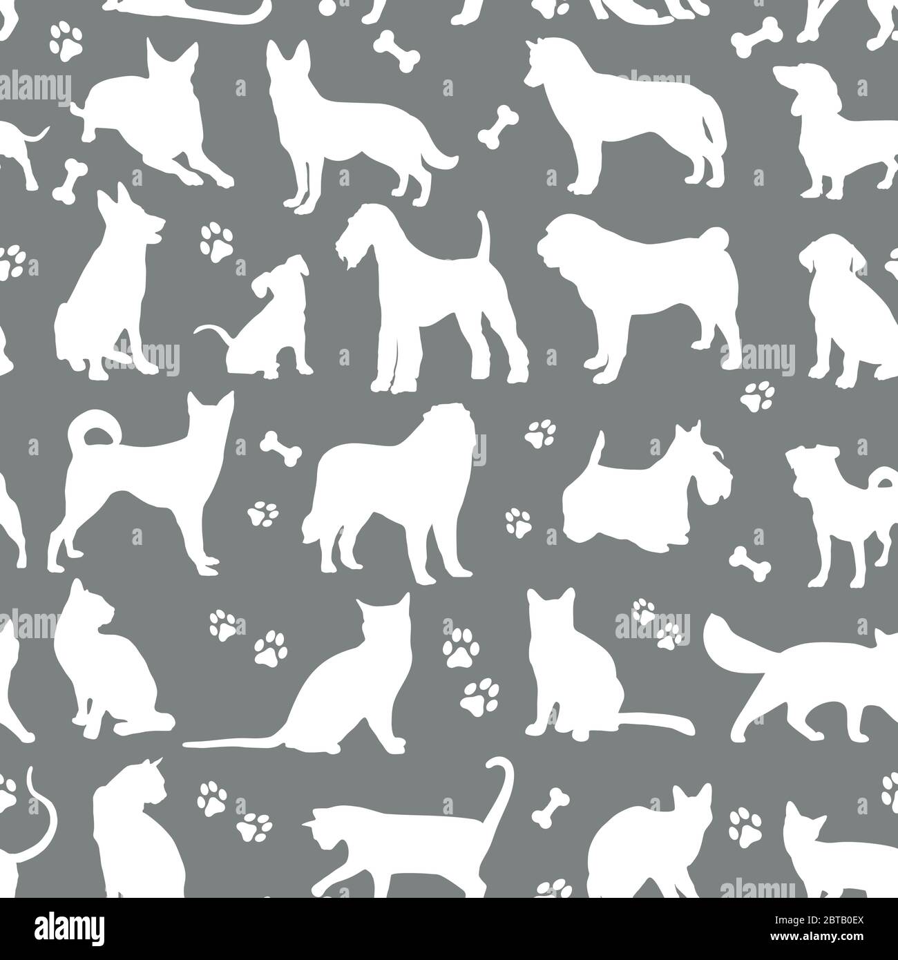 grey dog seamless