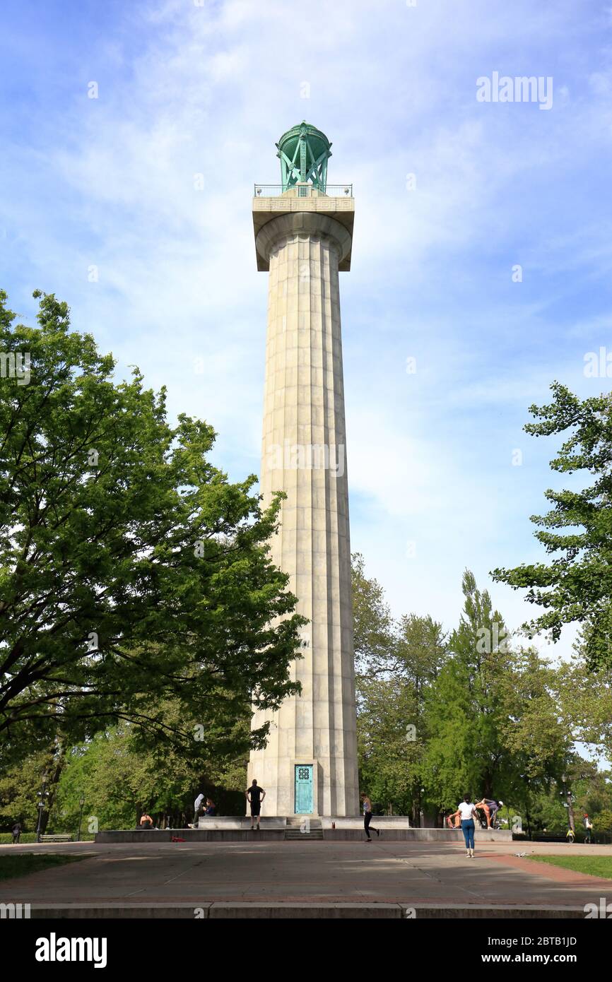 Prison Ship Martyrs' Monument, Fort Greene Park, Brooklyn, NY. Memorial to the prisoners who died in British prison ships in the American Revolution. Stock Photo
