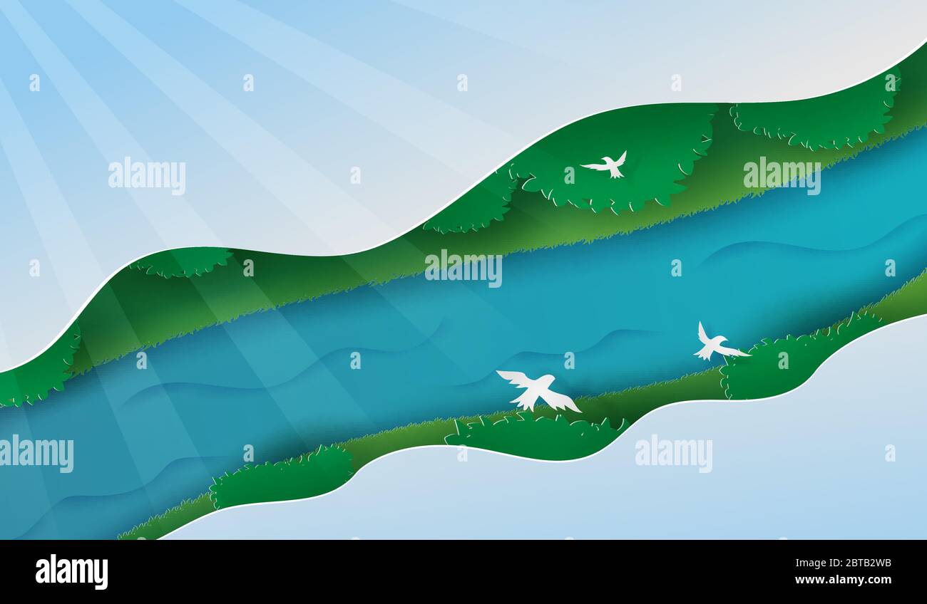Canyon river view Stock Vector Images - Alamy