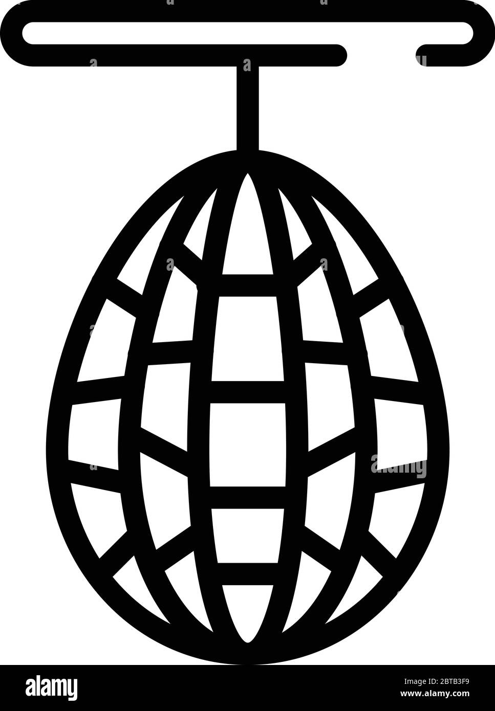 Trash net icon, outline style Stock Vector
