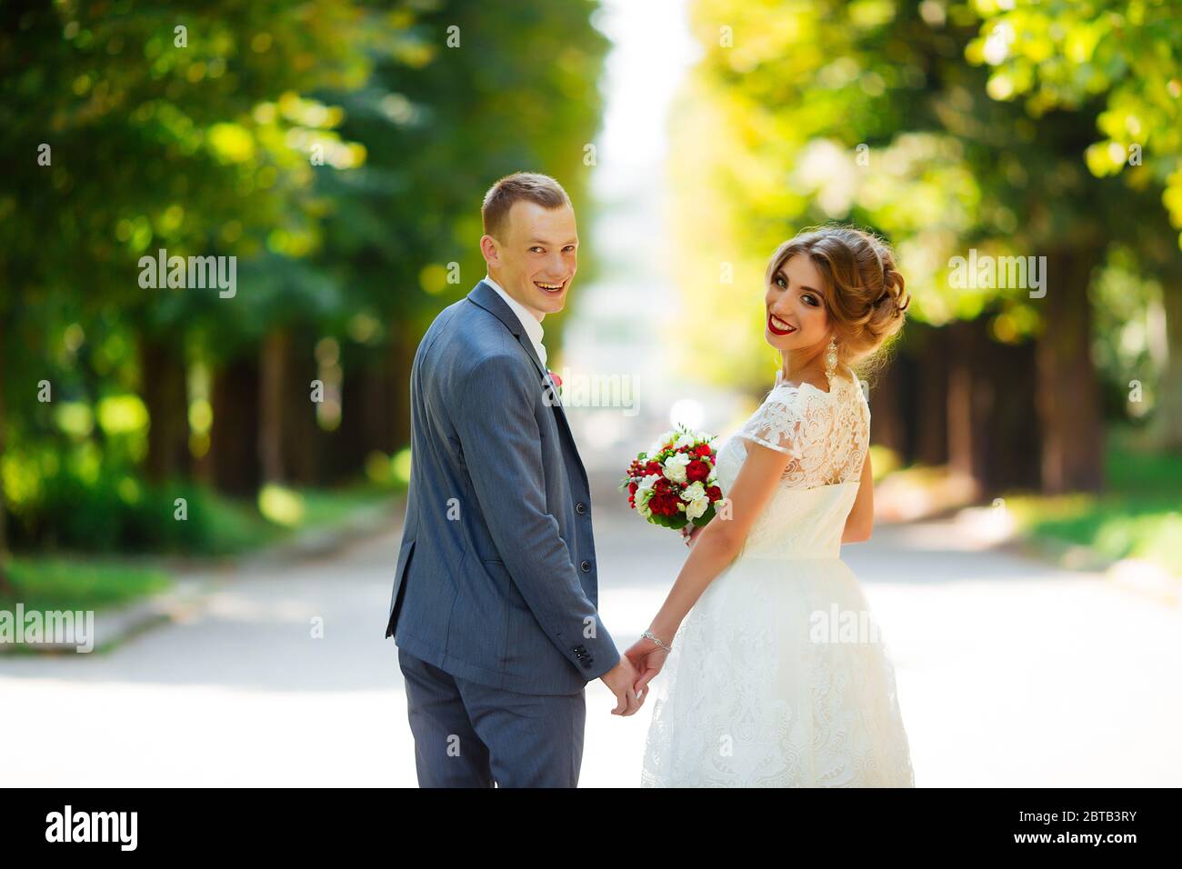 Happy couple. Wedding photo. The couple is in love Stock Photo - Alamy