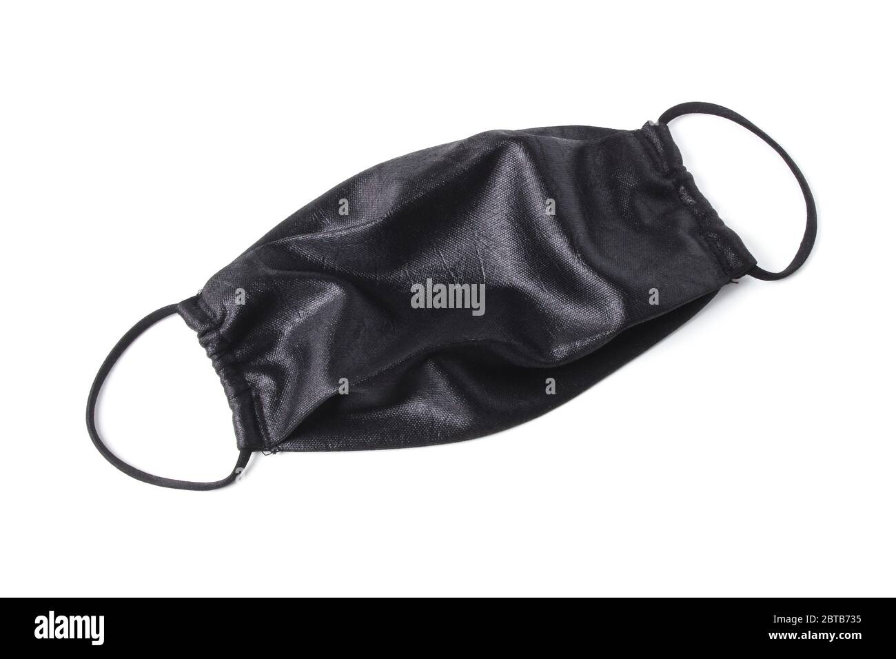 Black antiviral mask isolated on white background Stock Photo - Alamy