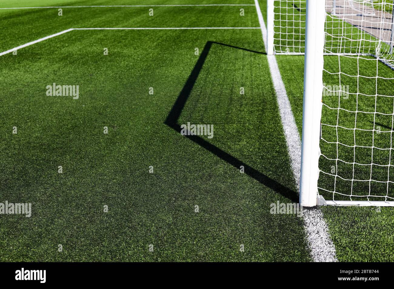 Empty goal football ground hi-res stock photography and images - Alamy