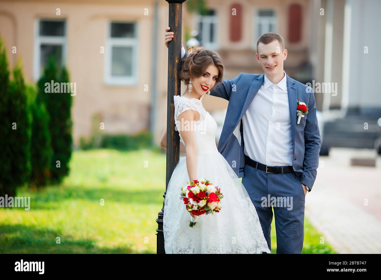Young happy marriage couple in hi-res stock photography and images - Alamy