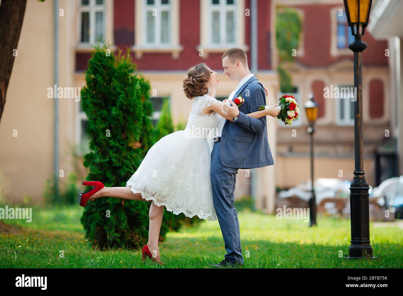 Happy couple. Wedding photo. The couple is in love Stock Photo - Alamy