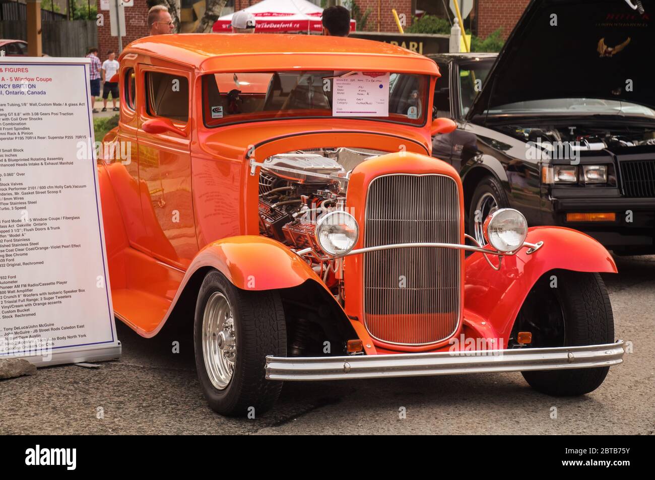 TORONTO, CANADA - 08 18 2018: 1931 Ford Model A oldtimer car on display at the open air auto show Wheels on the Danforth Stock Photo