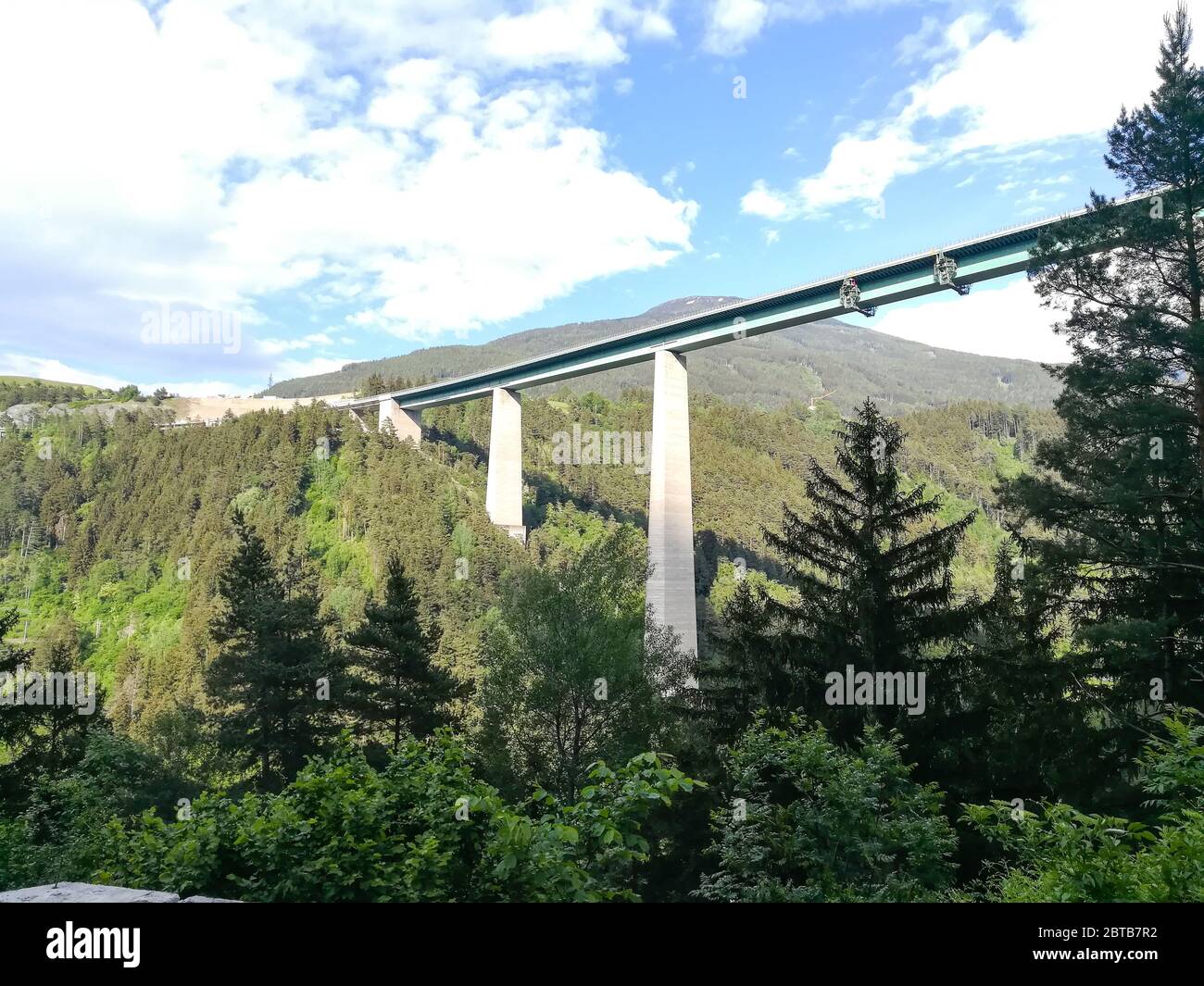 Europa Bridge near Innsbruck. Highest bridge in Europe Stock Photo