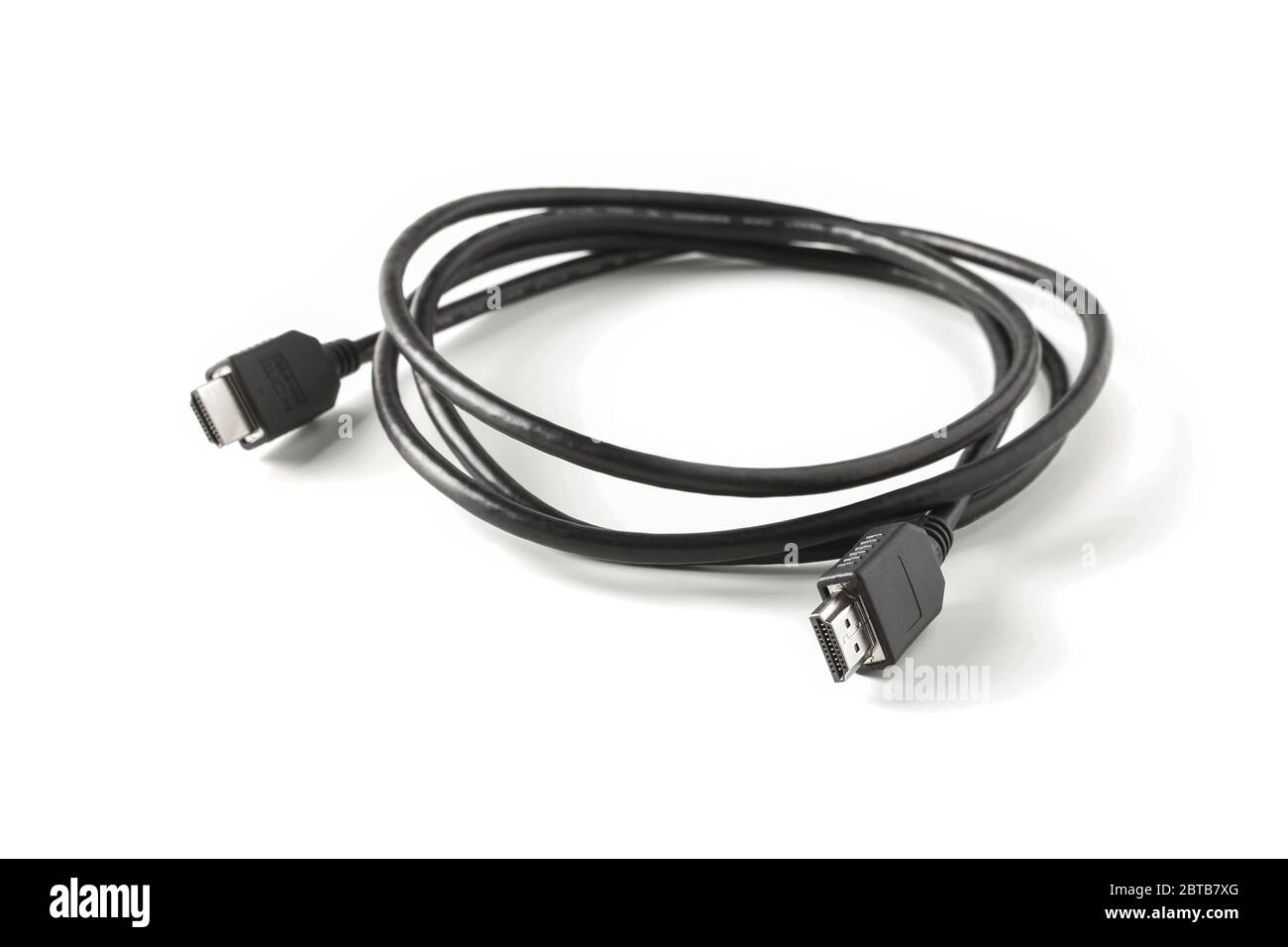 HDMI Cable close up isolated on white background Stock Photo - Alamy