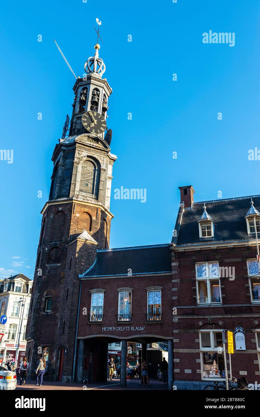Amsterdam, Netherlands September 9, 2018 Carillon of the Munttoren
