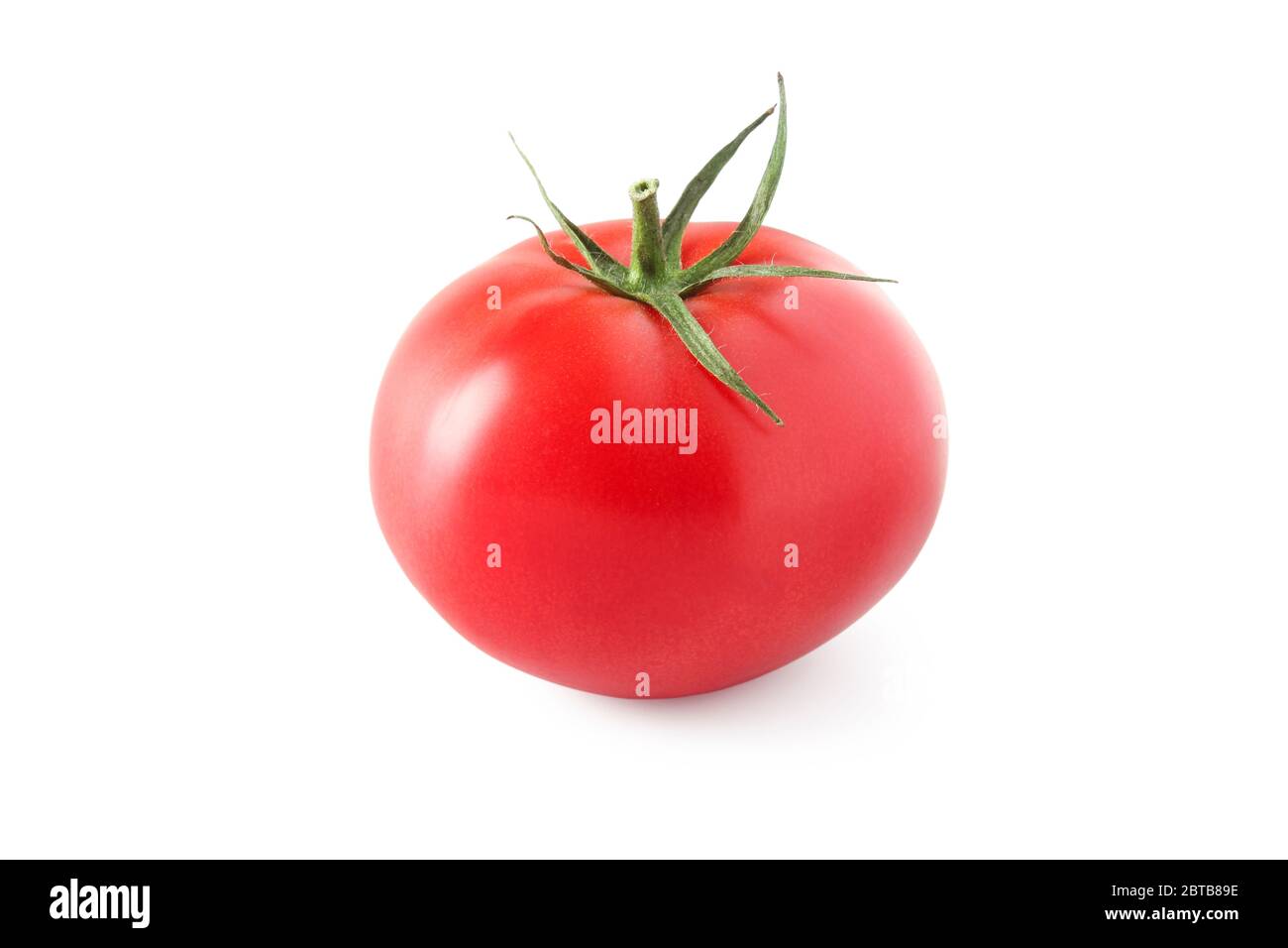 Red ripe tomato isolated on a white background Stock Photo