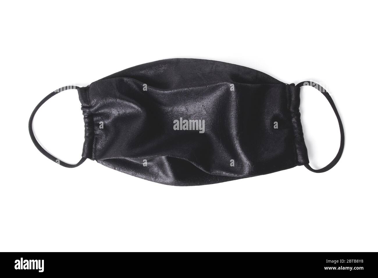 Black antiviral face mask isolated on white background Stock Photo - Alamy