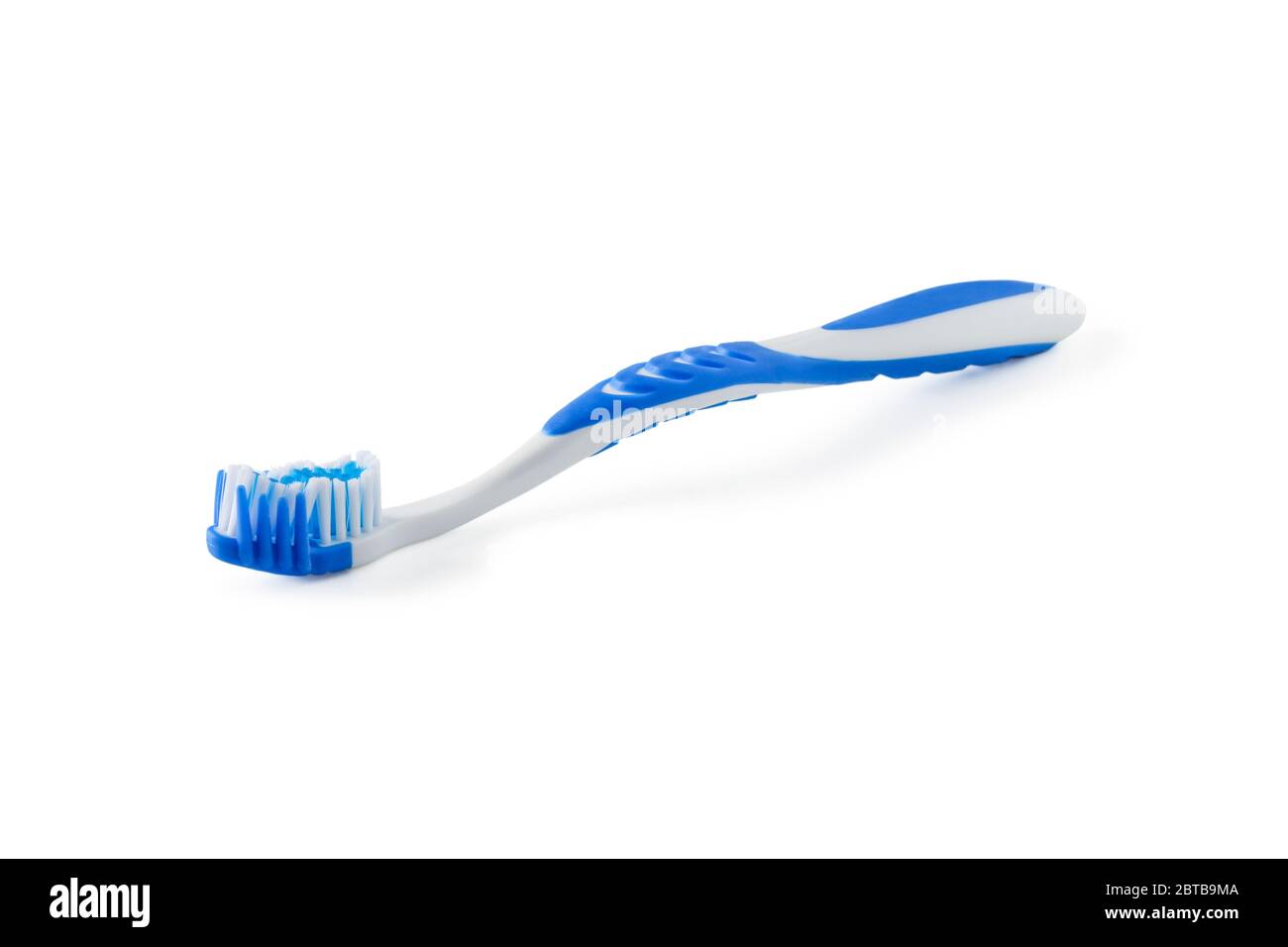 Toothbrush close-up isolated on a white background Stock Photo