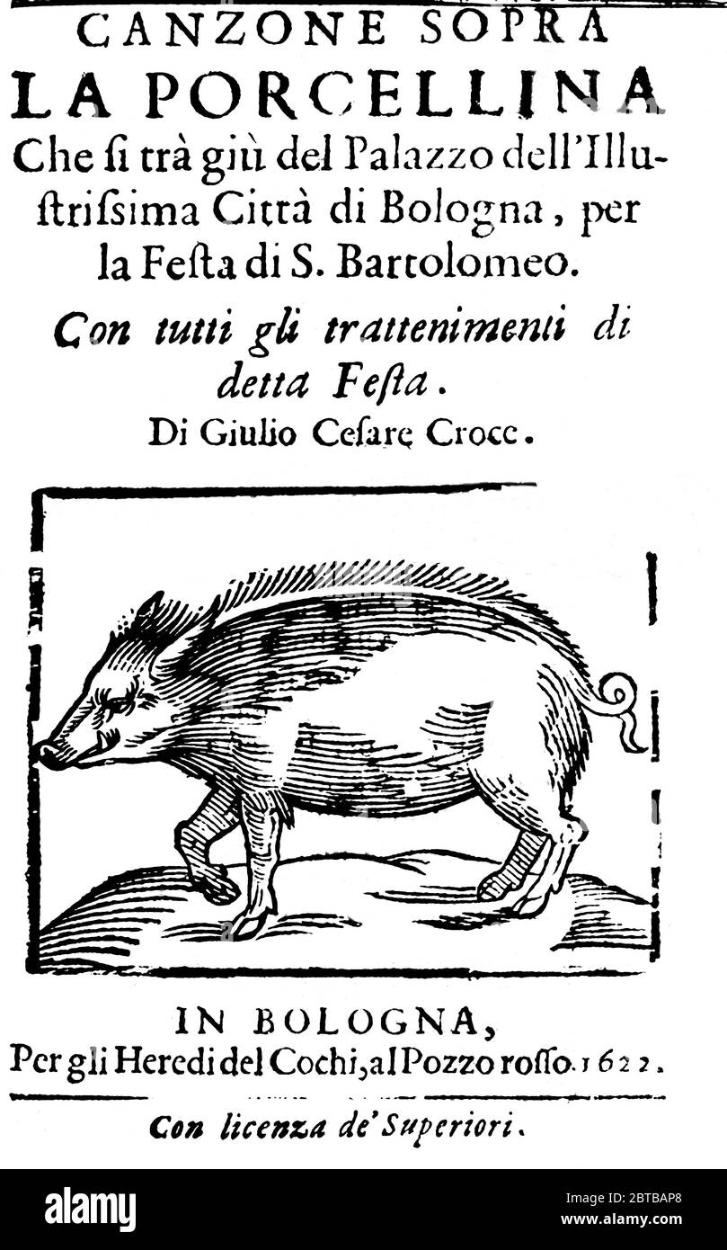 1622, ITALY : The italian poet , astrologist , actor and producer ,  Cantastoria and enigma writer GIULIO CESARE CROCE ( 1550 - 1609 ). Author  of series on BERTOLDO , BERTOLDINO
