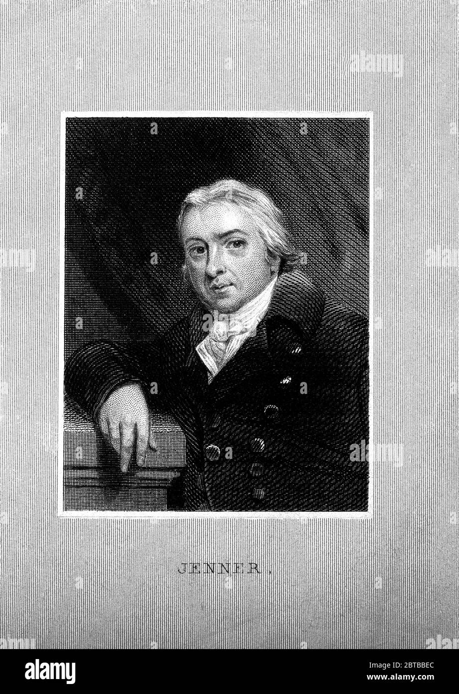 1800 ca , GREAT BRITAIN : The british physician , virologist and naturalist EDWARD JENNER ( 1749 - 1823 ), who was a contributor to development of the SMALLPOX VACCINE . Portrait after John Raphael Smith . - VACCINATION - VIRUS - VIROLOGO - VIROLOGIST - ANTIVAIOLOSA - ANTIVAIOLO - ANTI-VAIOLO - ANTIVAIOLOSA - VAIOLO - VACCINAZIONE - foto storiche - scienziato - scientist - portrait - ritratto - GRAND BRETAGNA  - DOTTORE - MEDICO - MEDICINA - medicine - SCIENZA - SCIENCE  - SCIENZIATO - illustrazione - illustration  ---  Archivio GBB Stock Photo