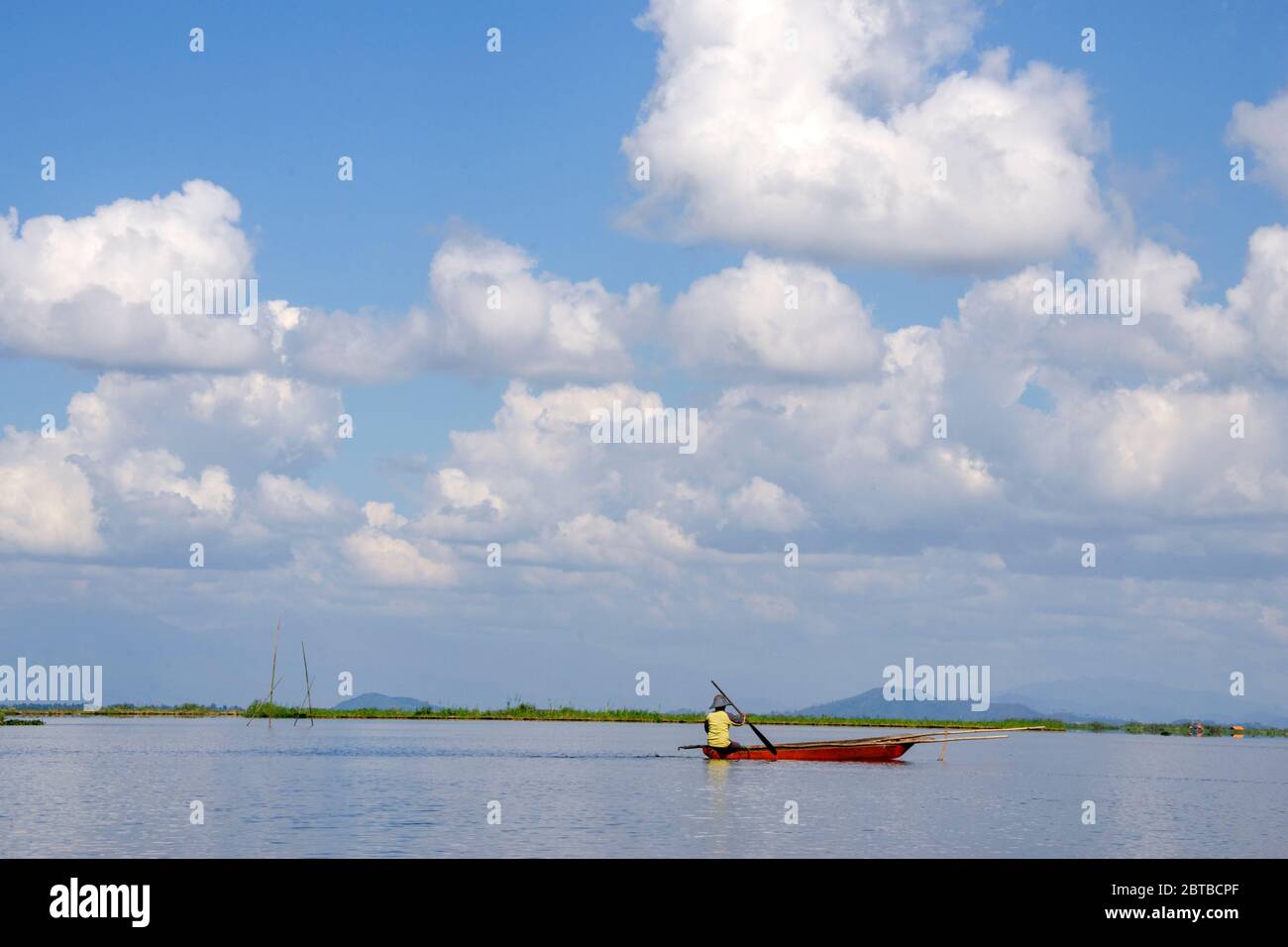 loktak lake manipur india Stock Photo