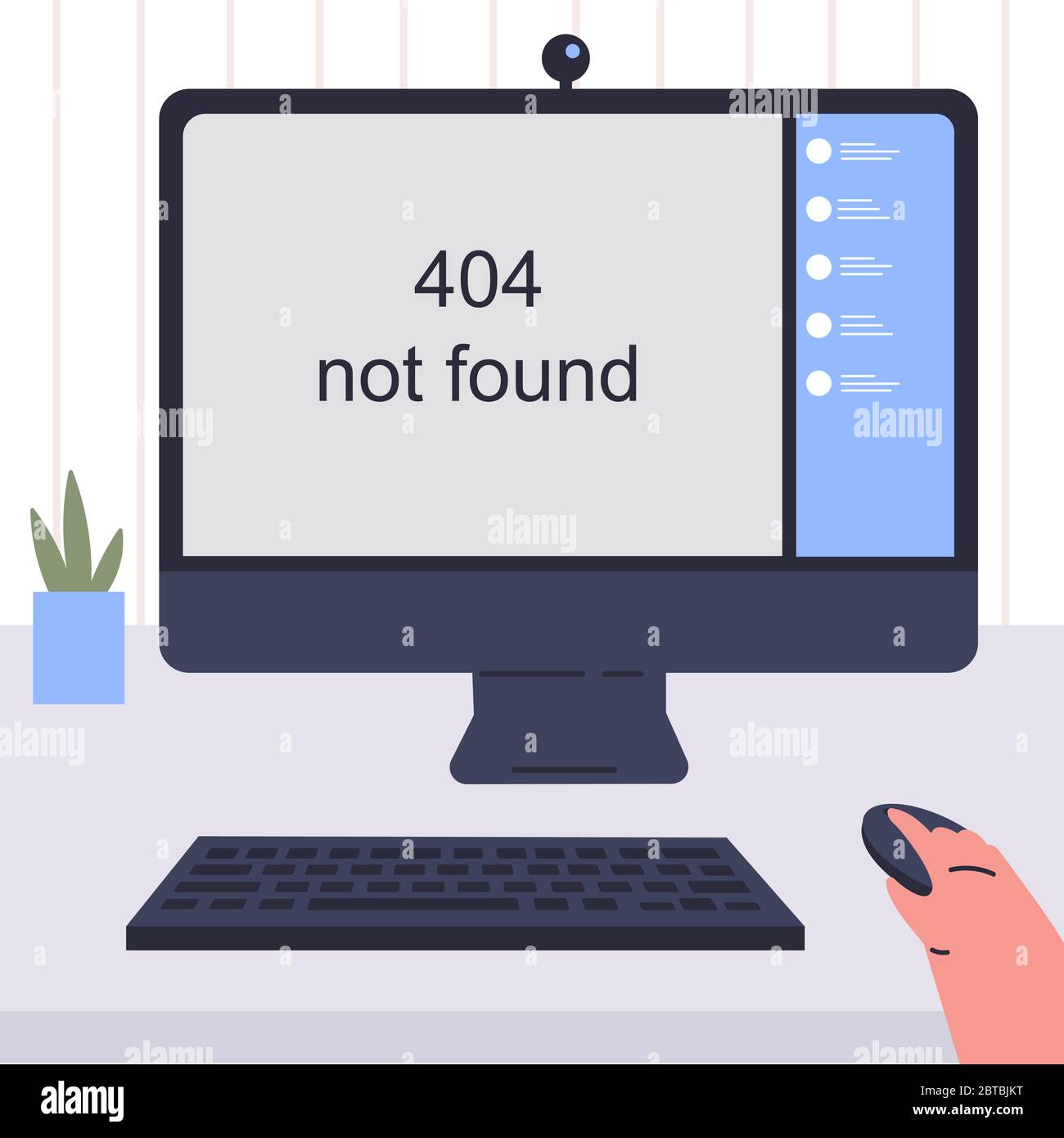 Template for an error page illustration.404 error Stock Vector