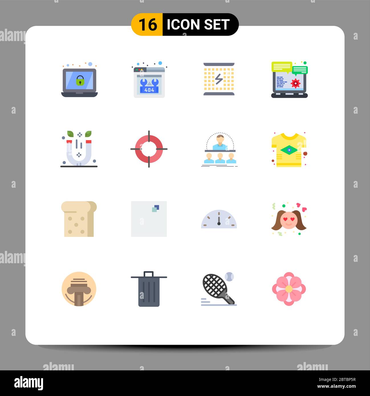 Stock Vector Icon Pack of 16 Line Signs and Symbols for physics, option, charging, gear, browser Editable Pack of Creative Vector Design Elements Stock Vector