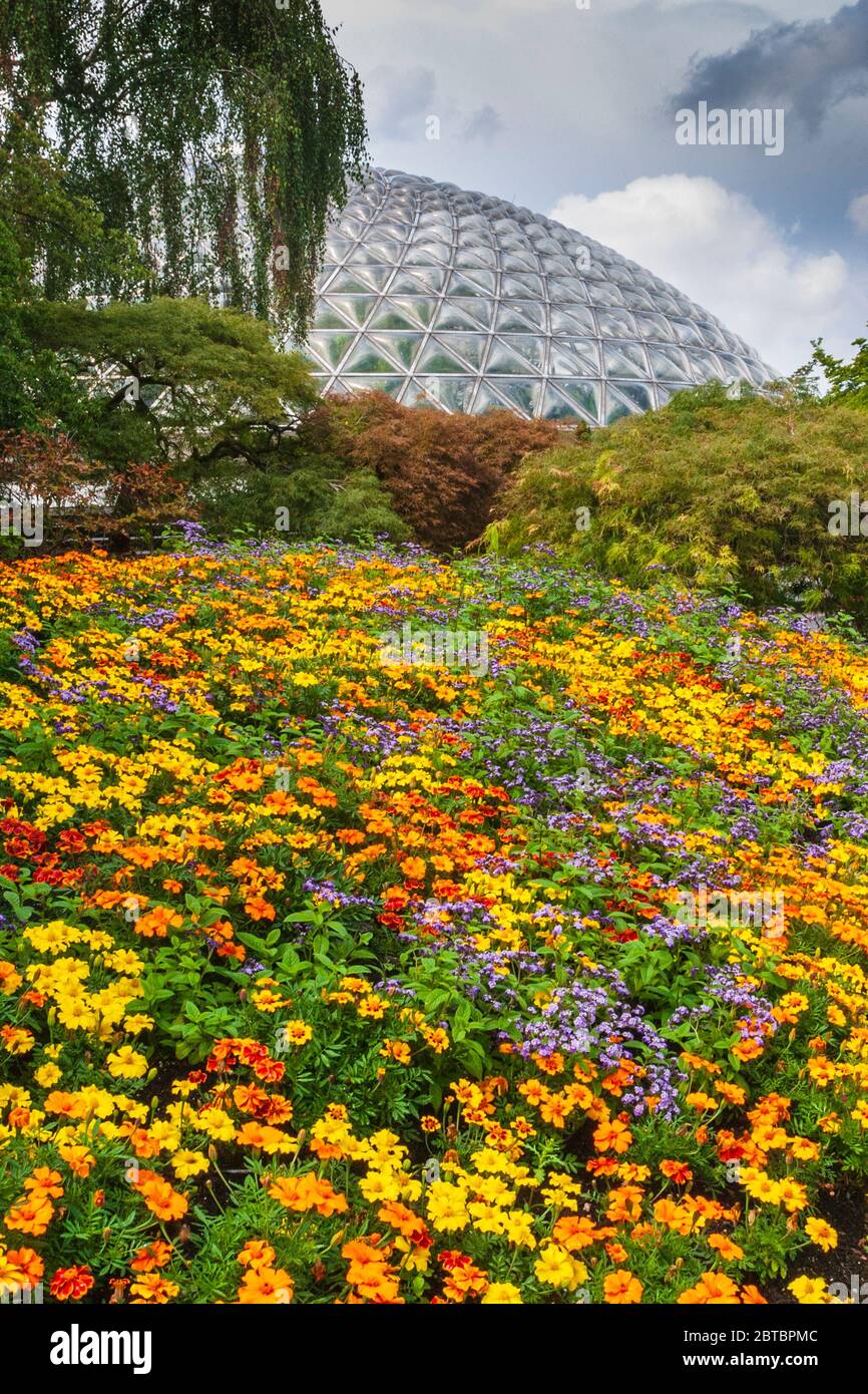 Garden Scene by Bloedel Conservatory dome at Queen Elizabeth Park