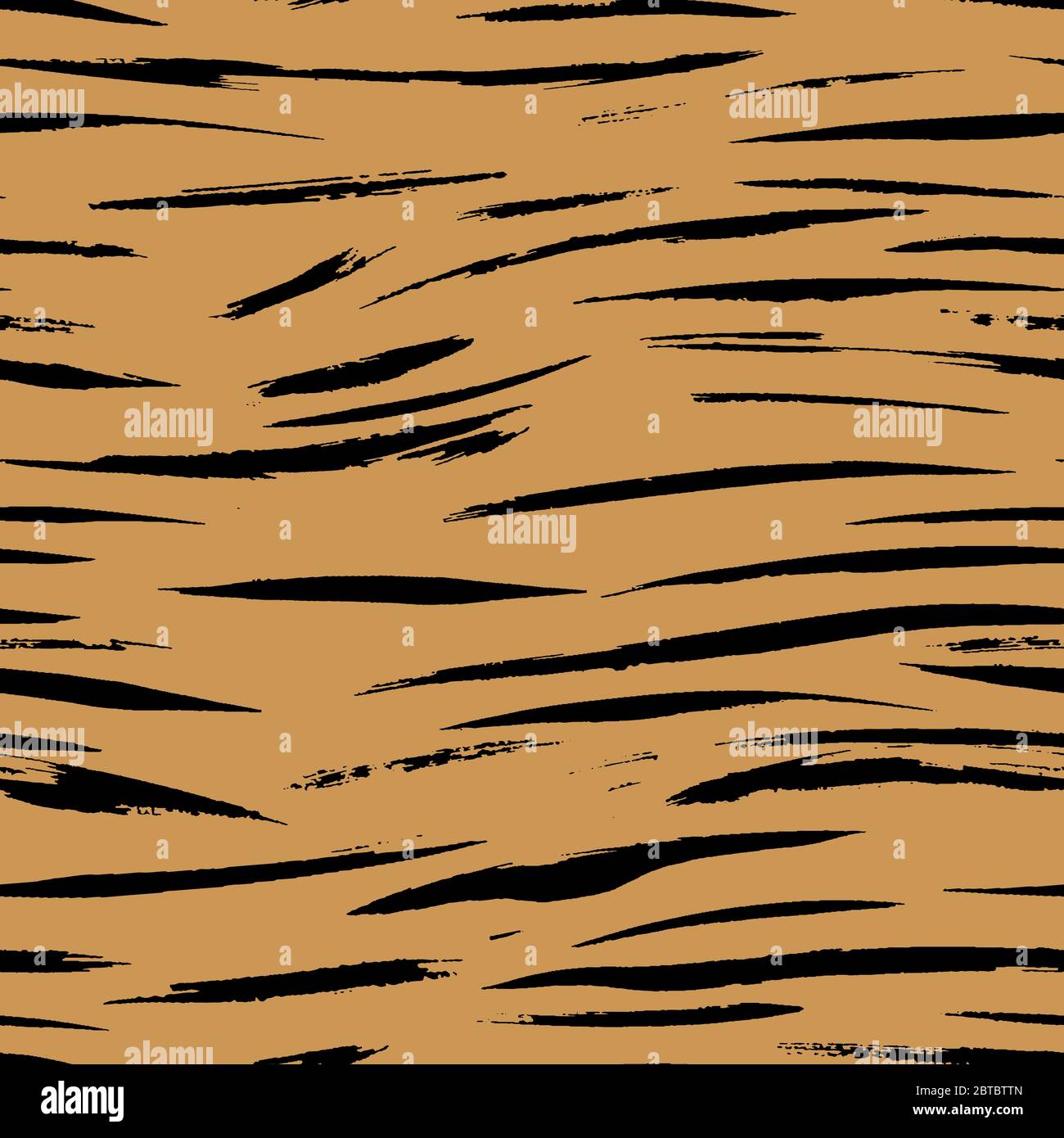 Pattern texture tiger orange stripe repeated seamless black jungle safari.  Tiger stripe tiling pattern. Animal skin, tiger stripes, pattern, line  background, print, fabric. Amazing hand draw. Vector Stock Vector