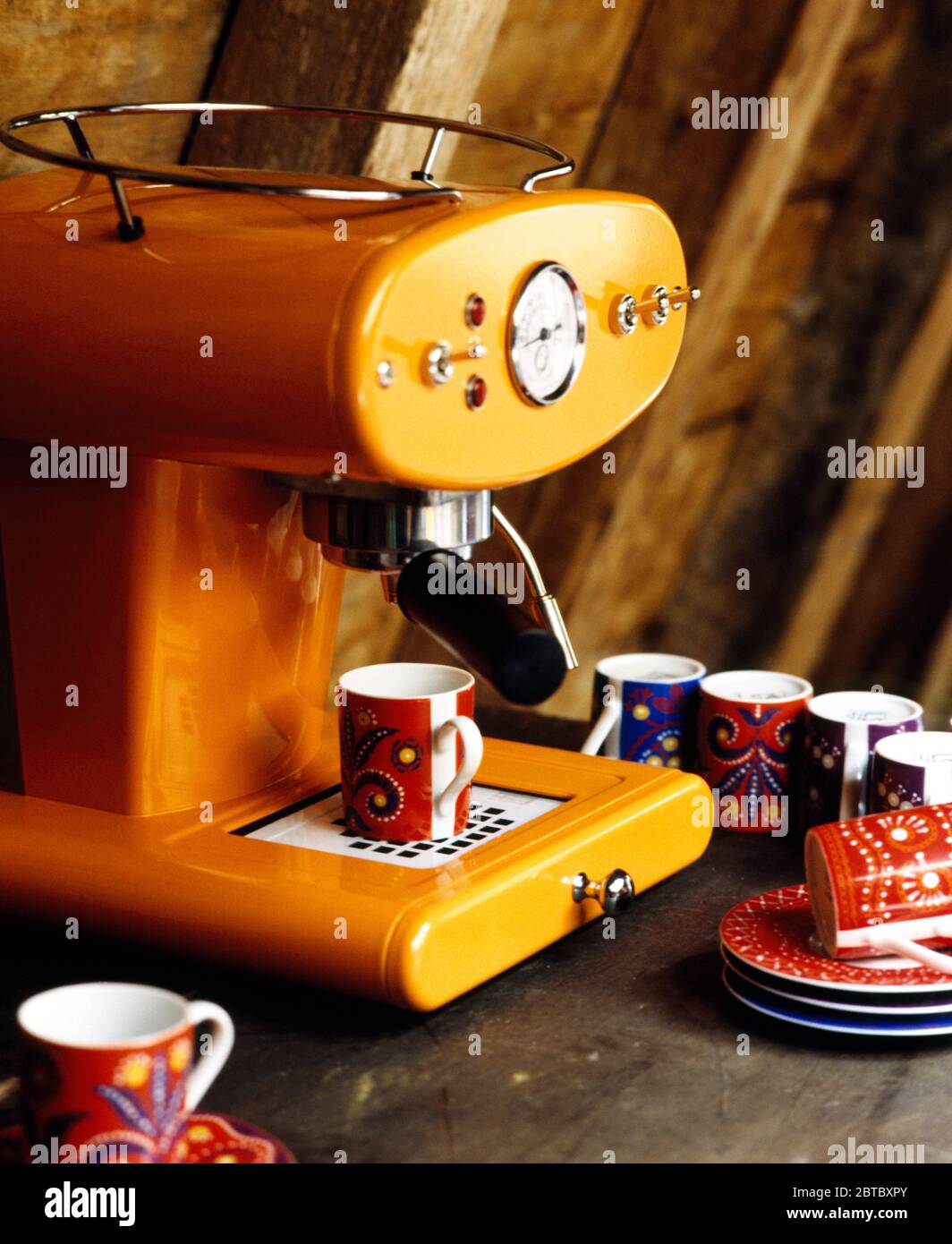 Illy Francis Francis X1 orange coffee machine Stock Photo