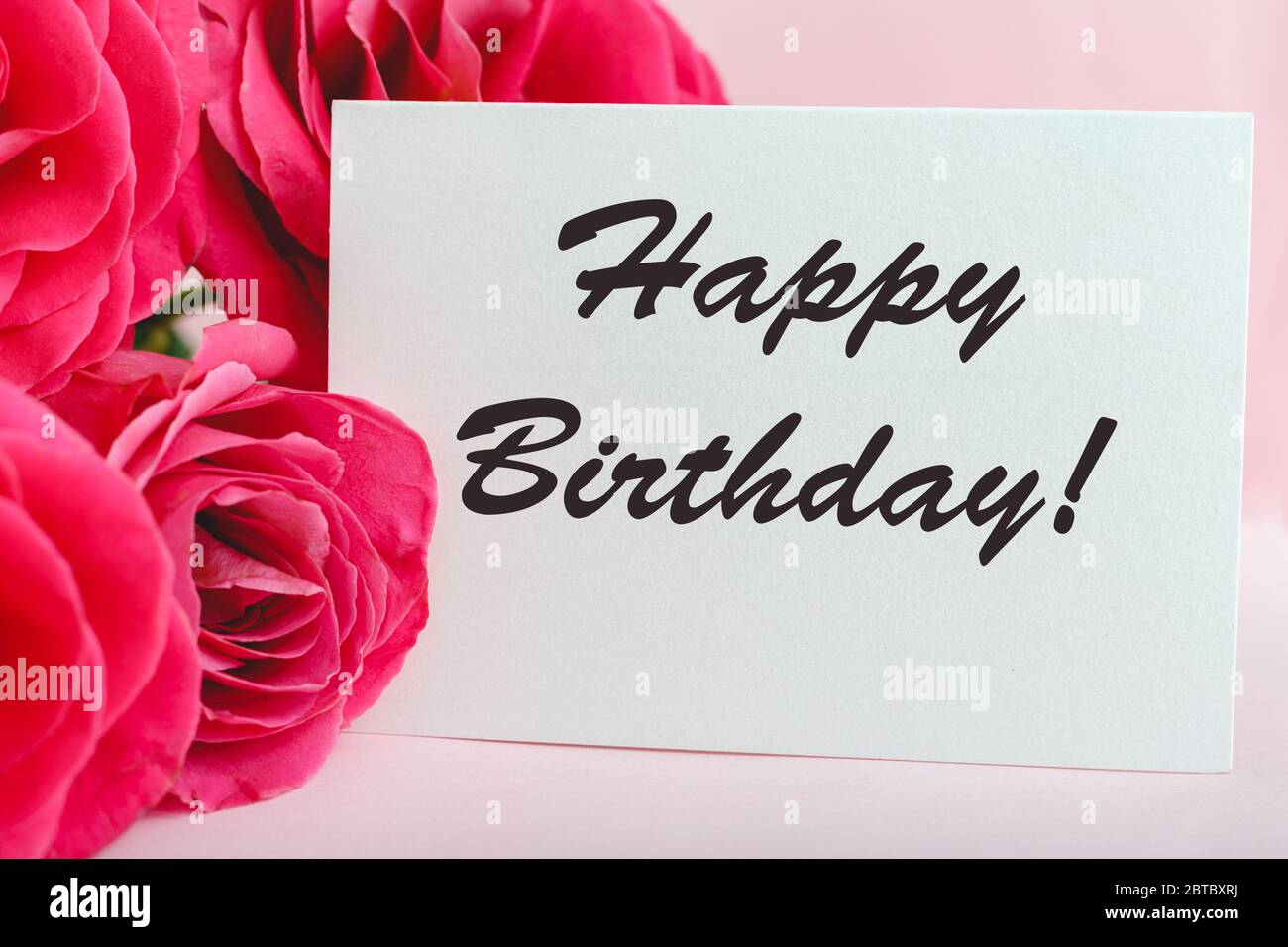 Happy birthday card red roses hi-res stock photography and images - Alamy