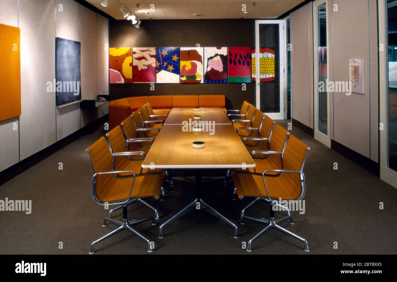 Board room in sixties London Stock Photo