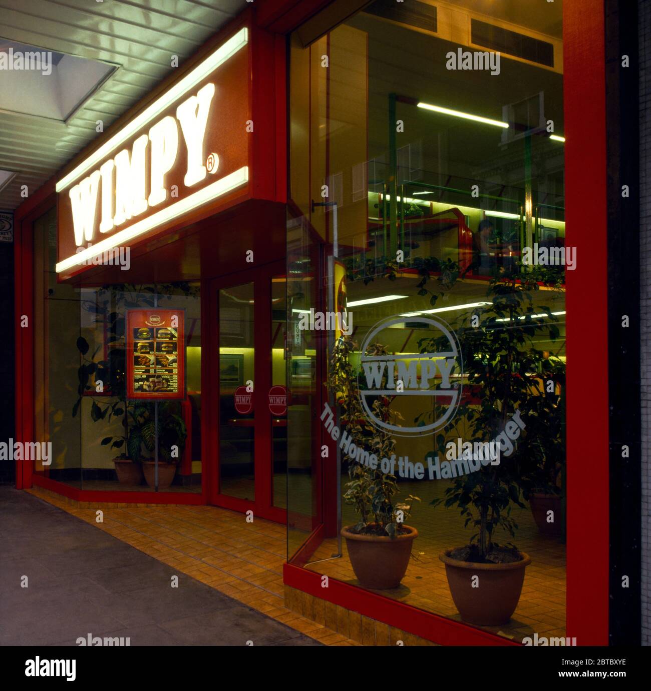 Wimpy Fast Food Shops in the seventies Stock Photo