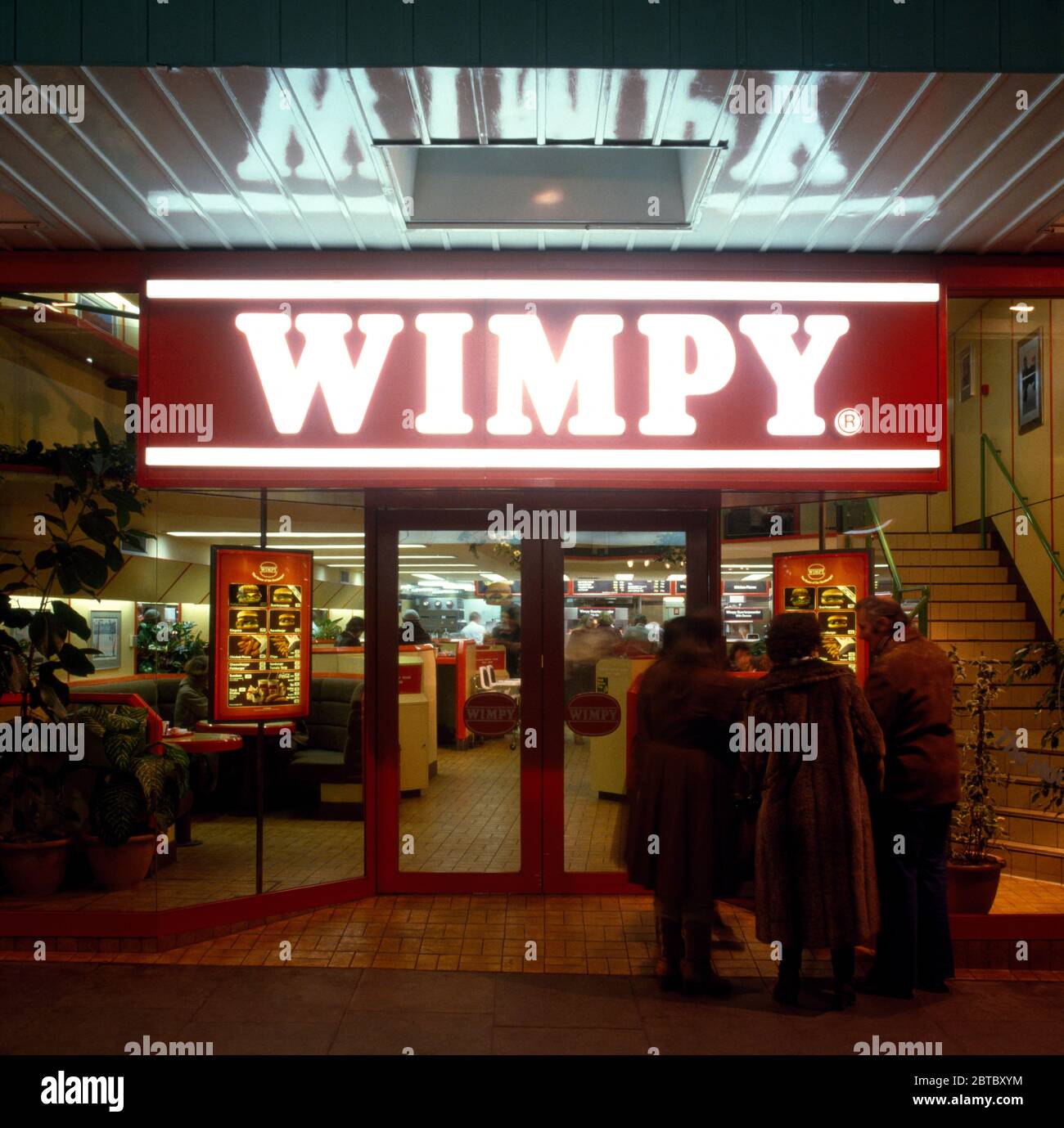 Wimpy Fast Food Shops in the seventies Stock Photo