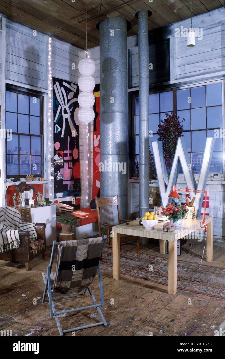 Warehouse flat in sixties America Stock Photo