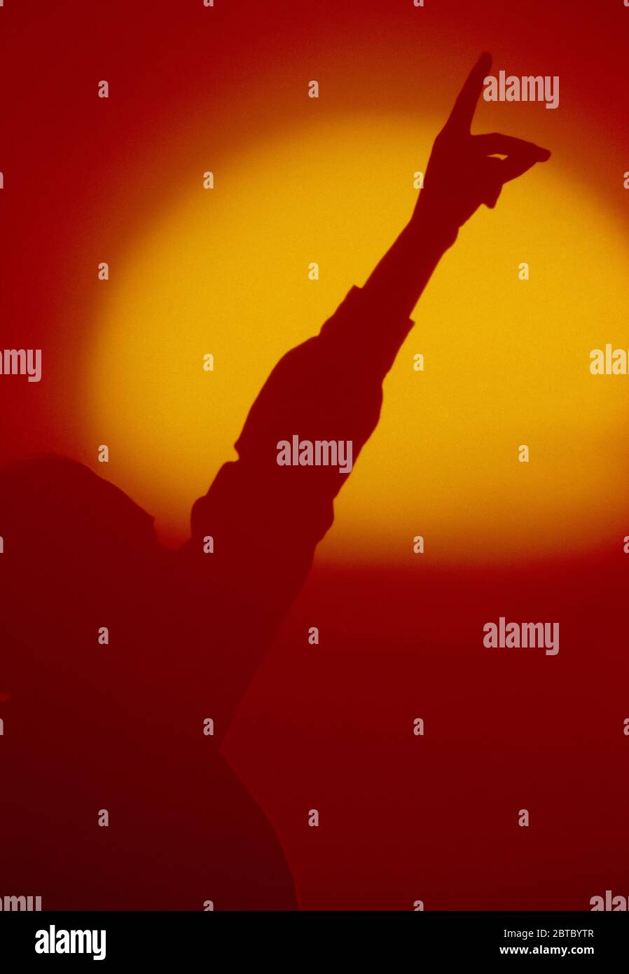 Silhouette of a man against the sunset EDITORIAL USE ONLY Stock Photo ...
