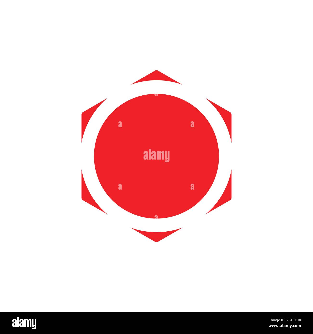 simple polygon sun geometric logo vector Stock Vector