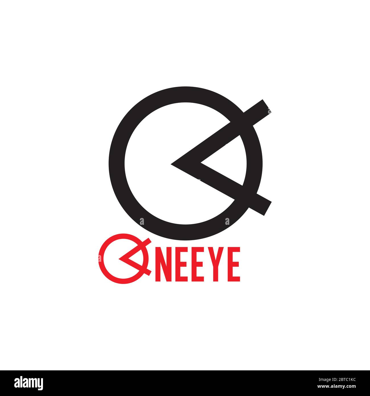 letter e geometric eye ball symbol logo vector Stock Vector