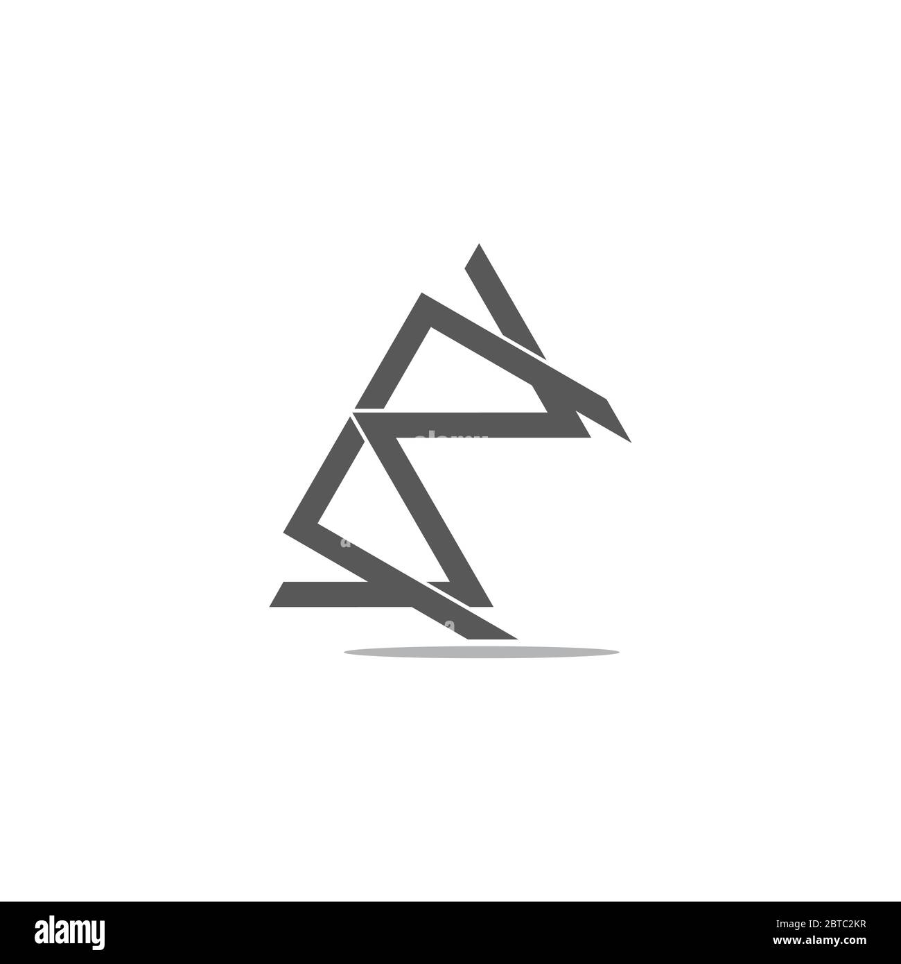 letter cw simple linked overlap design symbol vector Stock Vector