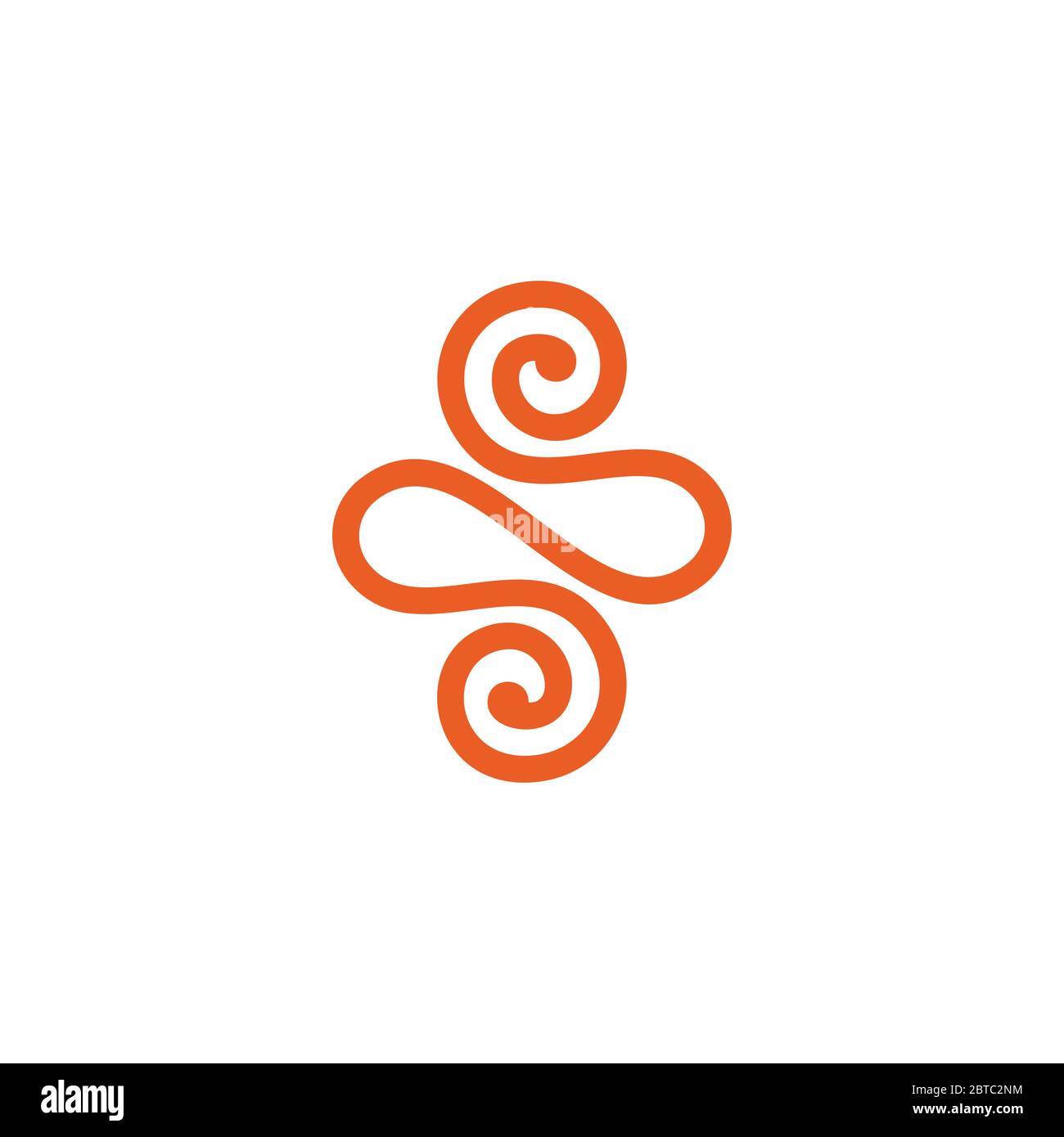 abstract spiral shape geometric lines art symbol logo vector Stock Vector