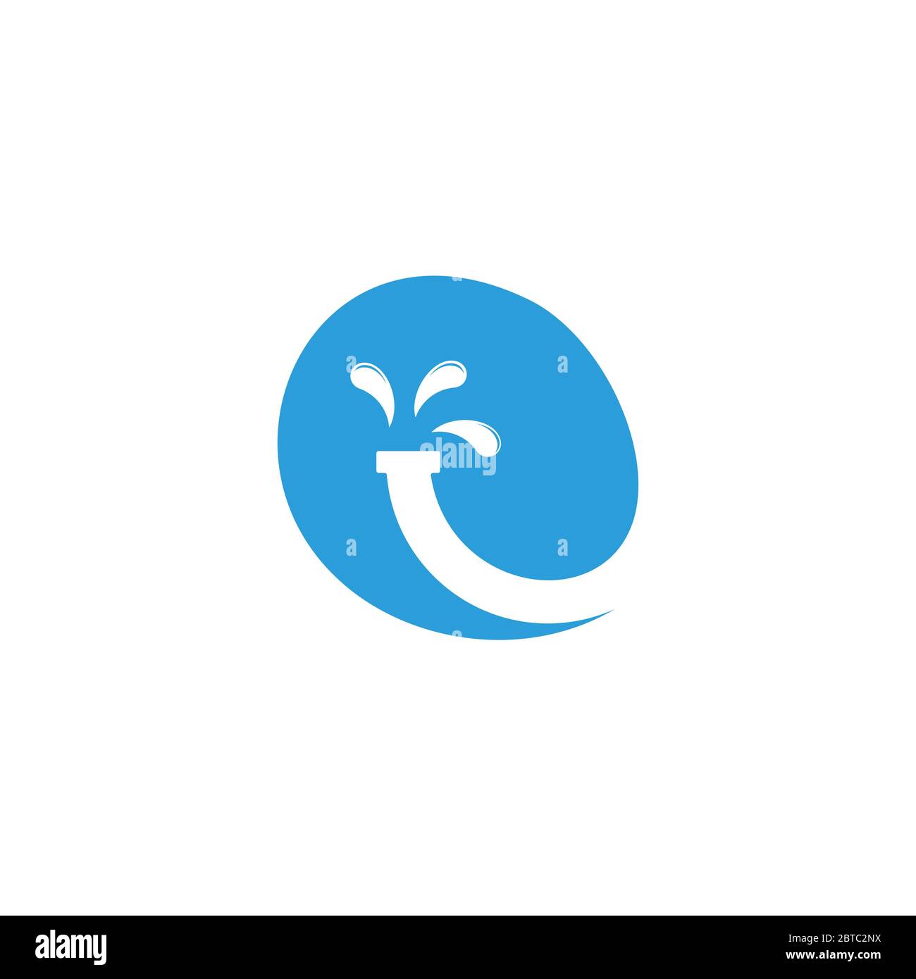 abstract water pipe simple round symbol logo vector Stock Vector
