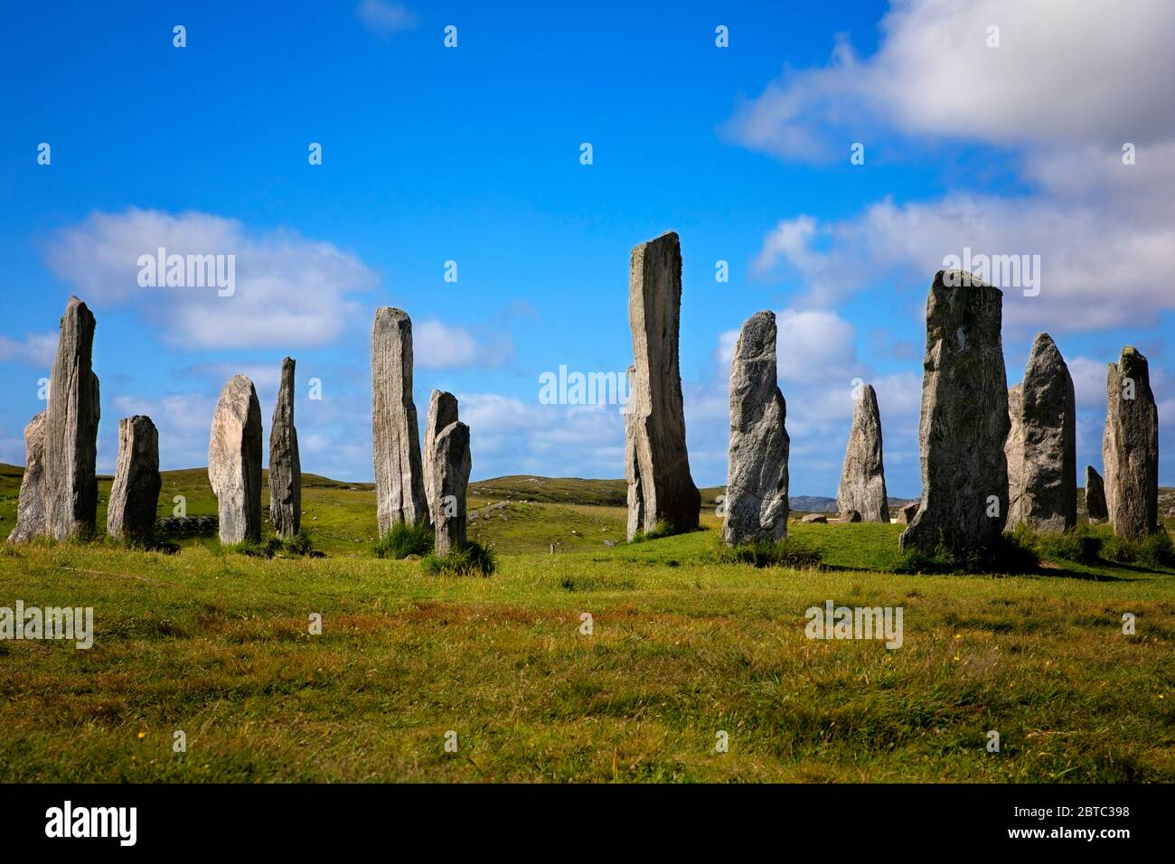 Calanais Standing Stones, Isle of Lewis, Outer Hebrides, Scotland. Stock Photo