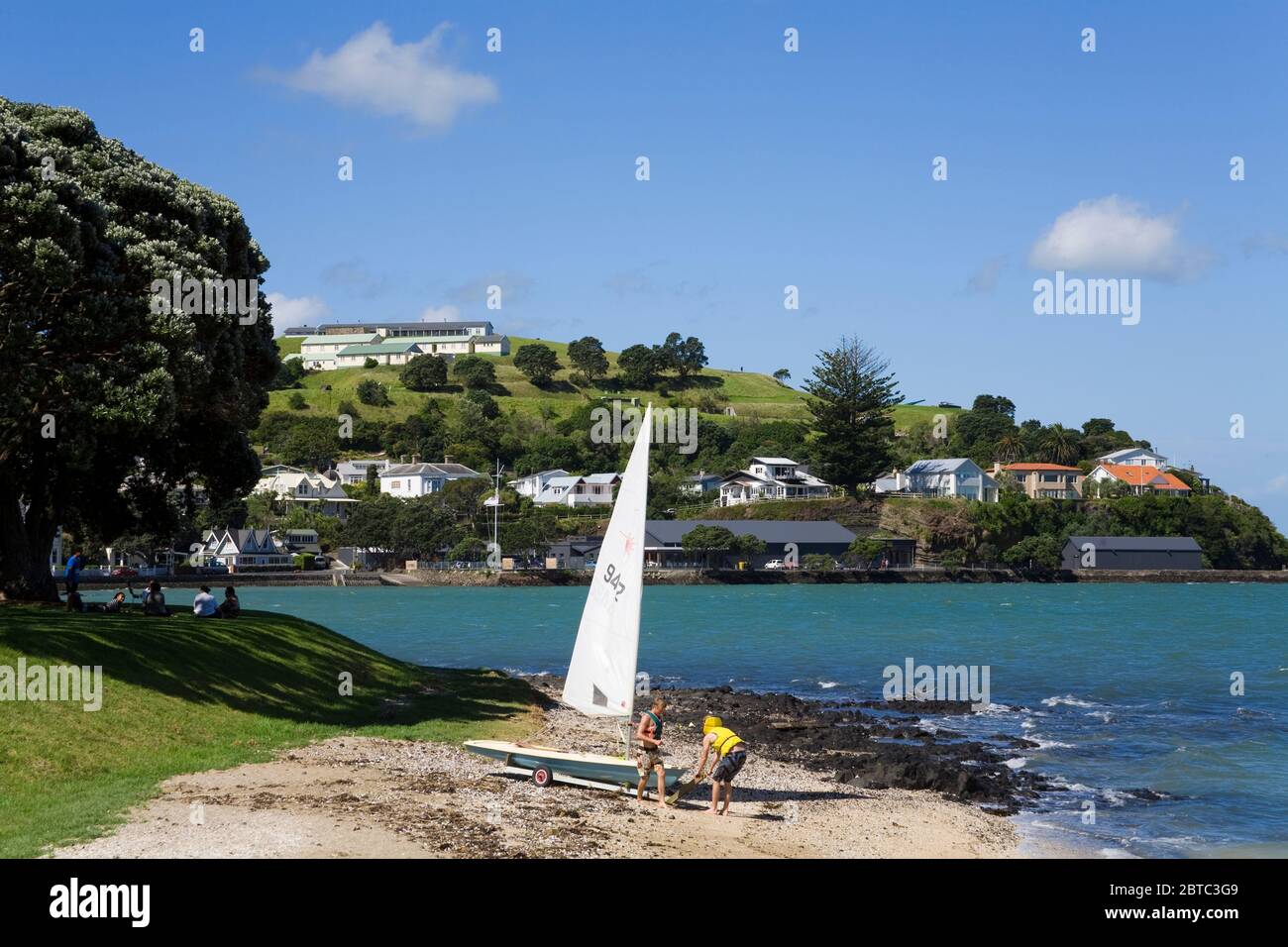 Duders Beach at North Head Historic Reserve,Devonport District,Auckland,North Island,New Zealand Stock Photo