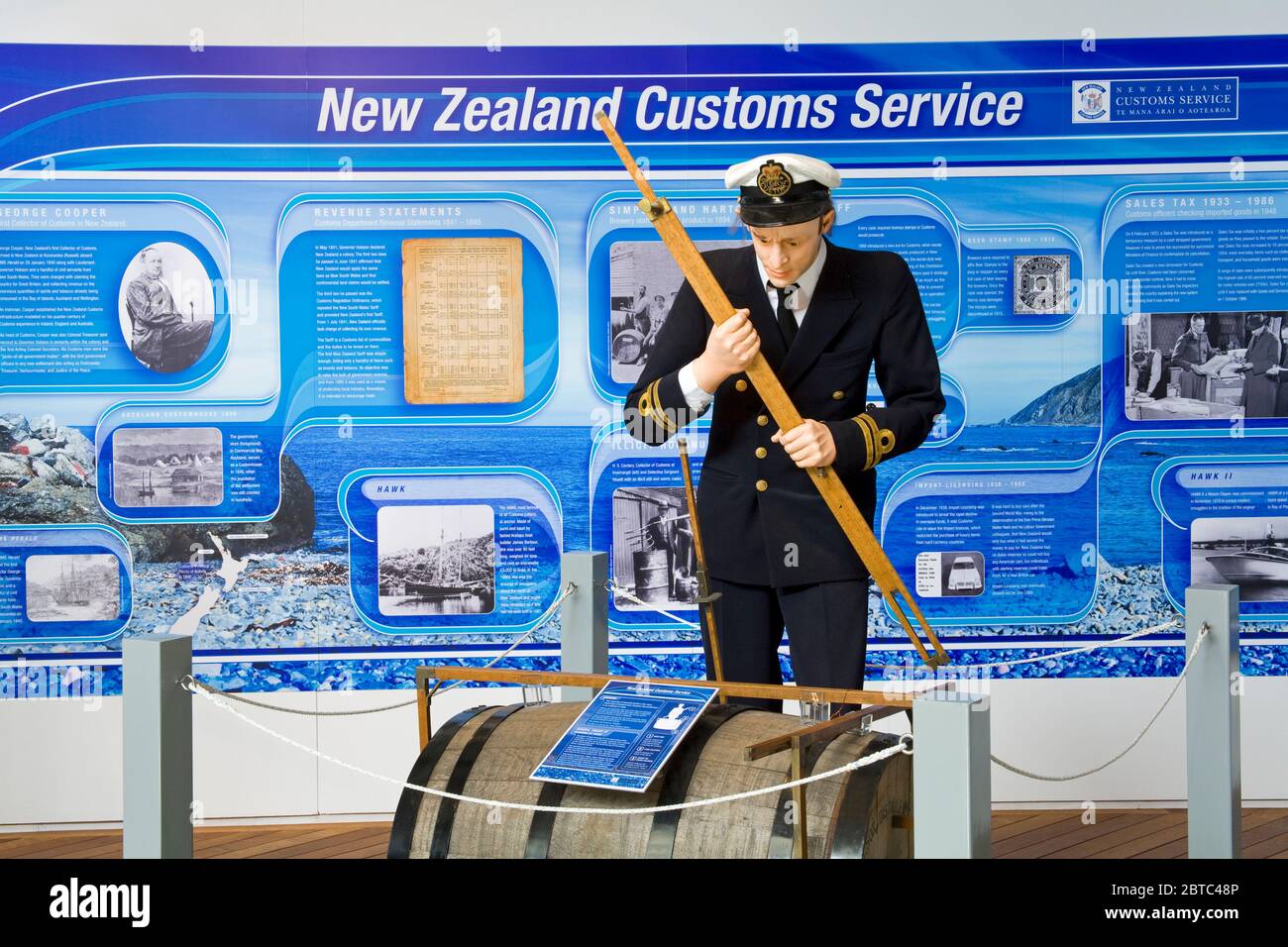 Customs Service exhibit at the National Maritime Museum,Auckland,North Island,New Zealand Stock Photo