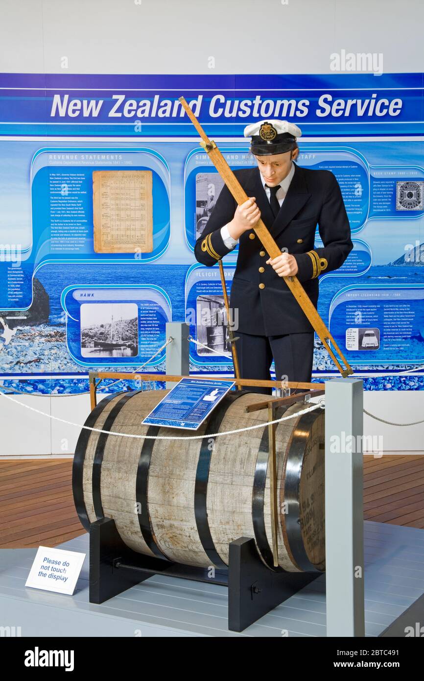 Customs Service exhibit at the National Maritime Museum,Auckland,North Island,New Zealand Stock Photo