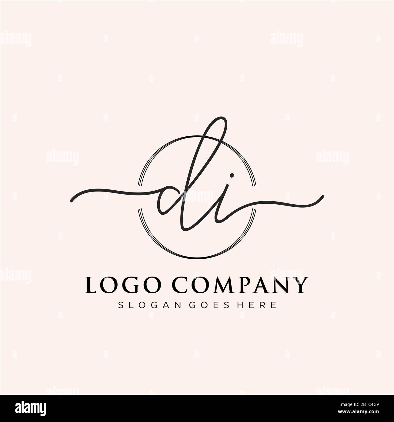 Letter di logo vector vectors hi-res stock photography and images - Alamy