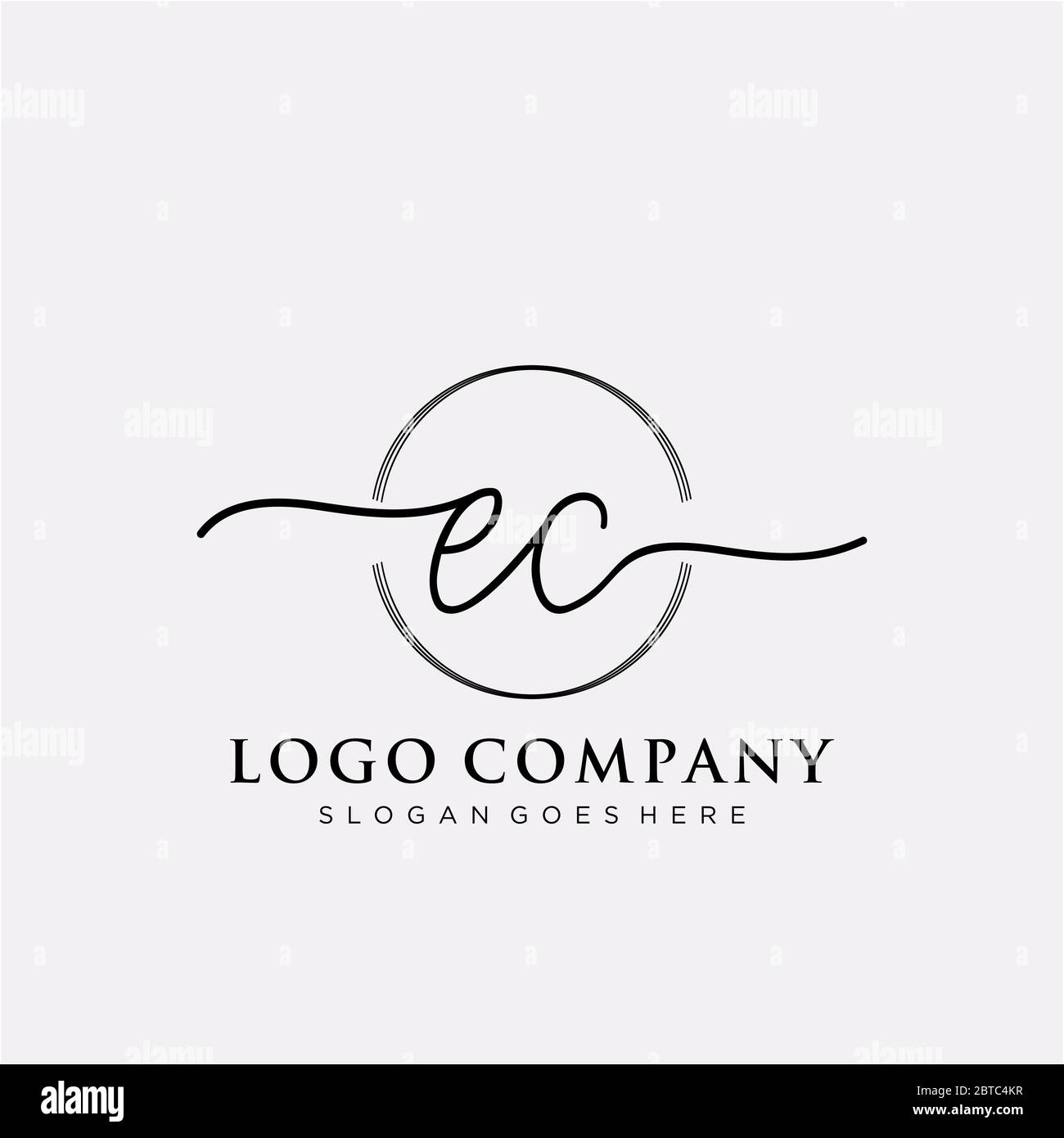 Ec initials logo Stock Vector Images - Alamy