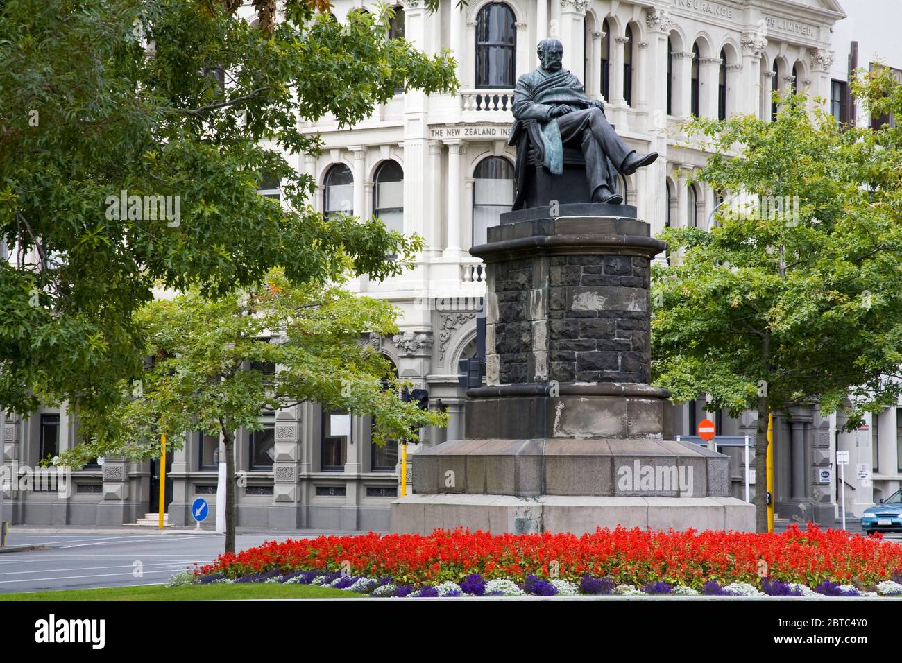 Statue of D. A. Stuart in Queens Gardens,Dunedin,Central Business District,Otago District,South Island,New Zealand Stock Photo