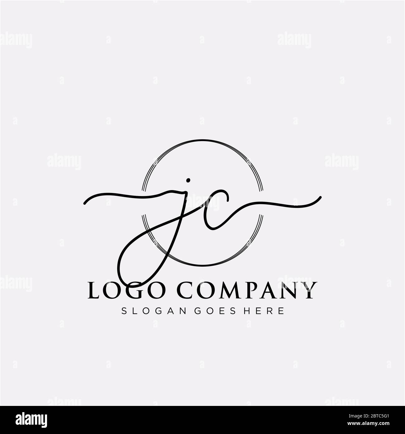 Jc initials logo Stock Vector Images Alamy
