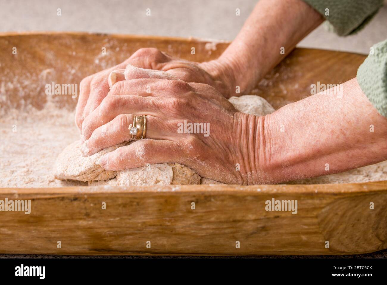 Female Hands Baking Utensils Beige Background Stock Photo by ©serezniy  666066564