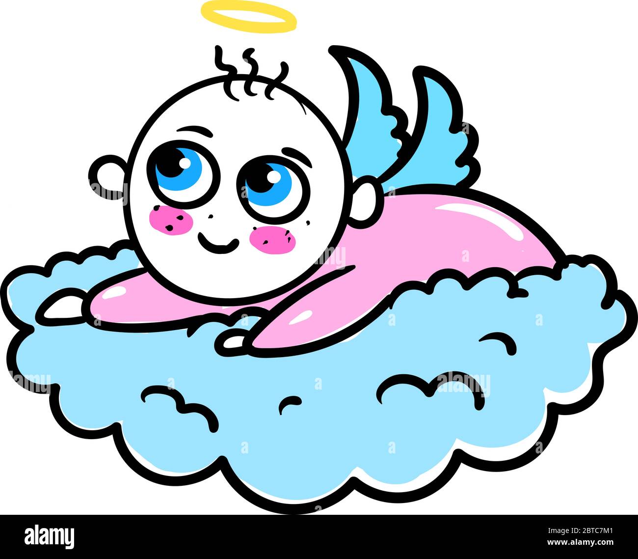 Baby cute angel , illustration, vector on white background Stock Vector ...