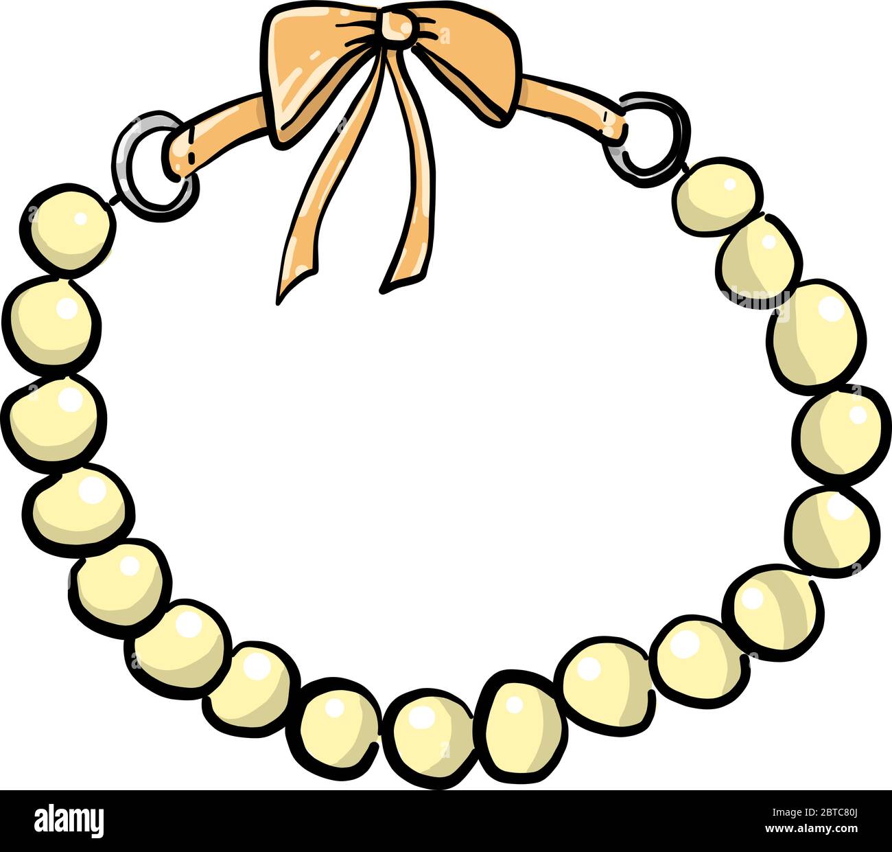 Bead bracelet , illustration, vector on white background Stock Vector