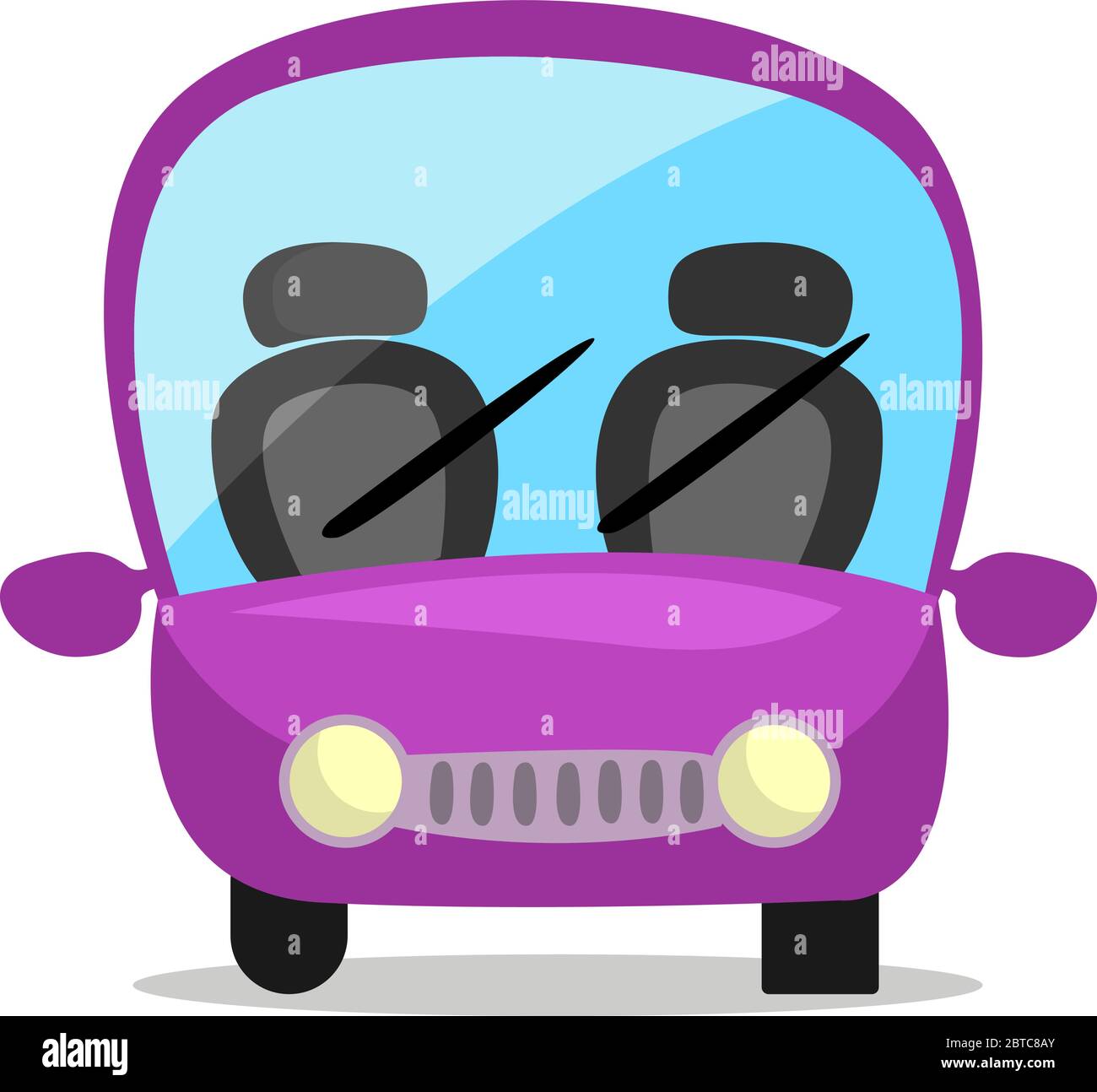 Purple car , illustration, vector on white background Stock Vector