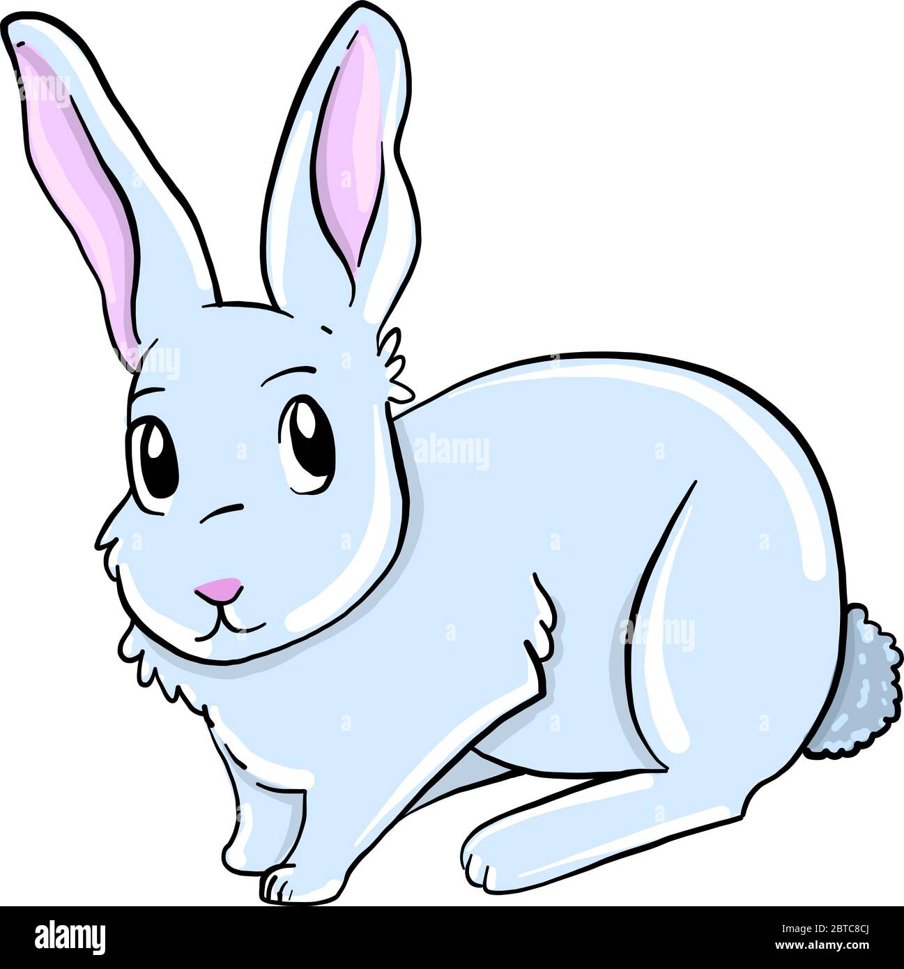 Big bunny , illustration, vector on white background Stock Vector Image &  Art - Alamy